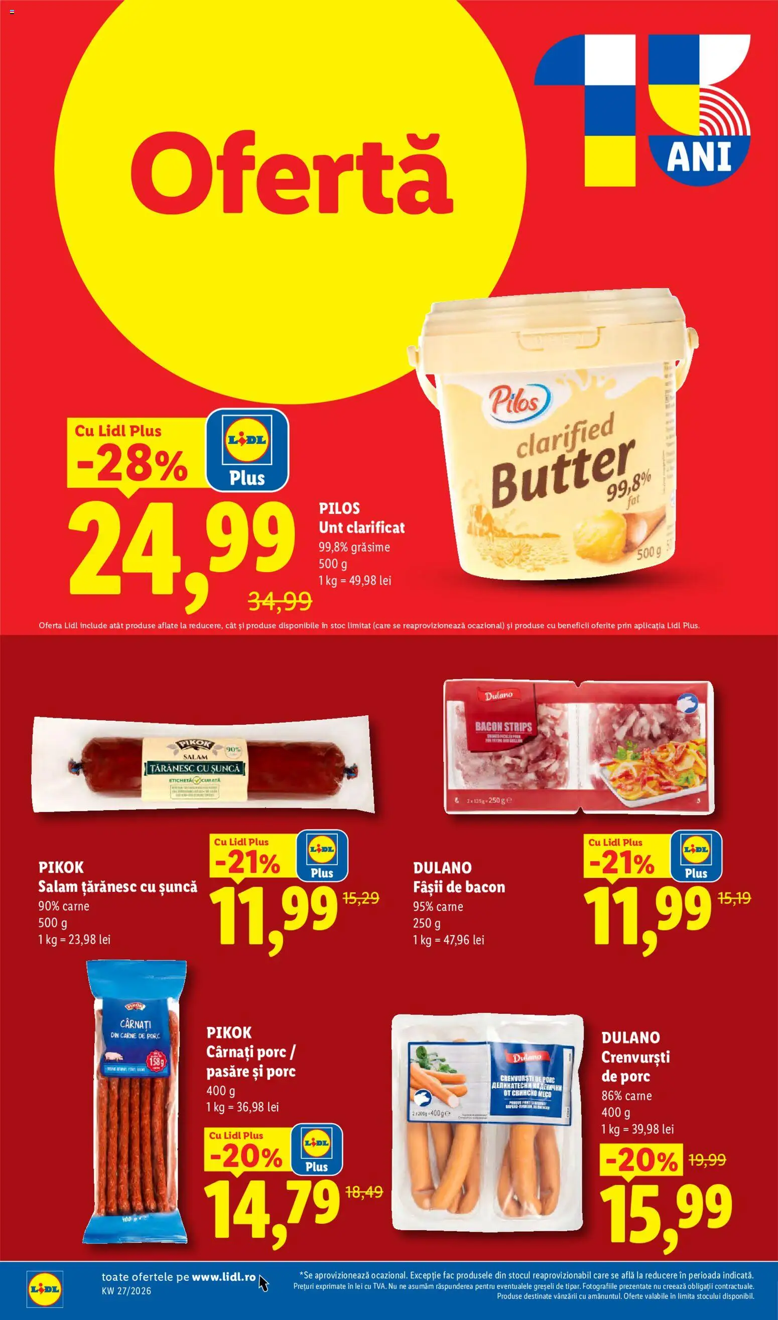 Catalog LIDL 29 Iunie - 4 Iulie 2026 | Pagina 14 | Produse: Unt, Salam, Șuncă, Carne De Porc