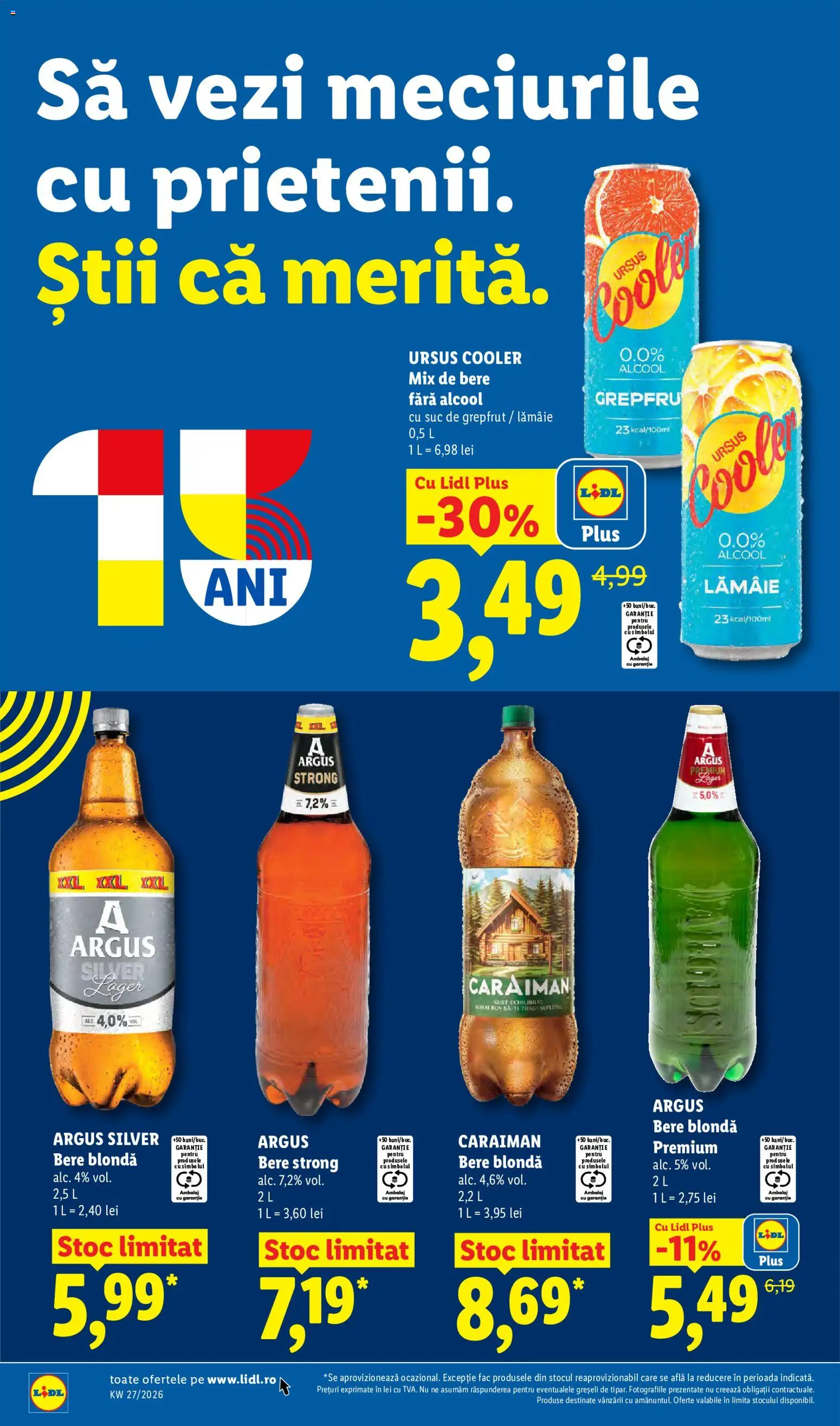 Catalog LIDL 29 Iunie - 4 Iulie 2026 | Pagina 16 | Produse: Suc, Bere, Grepfrut, Lămâie