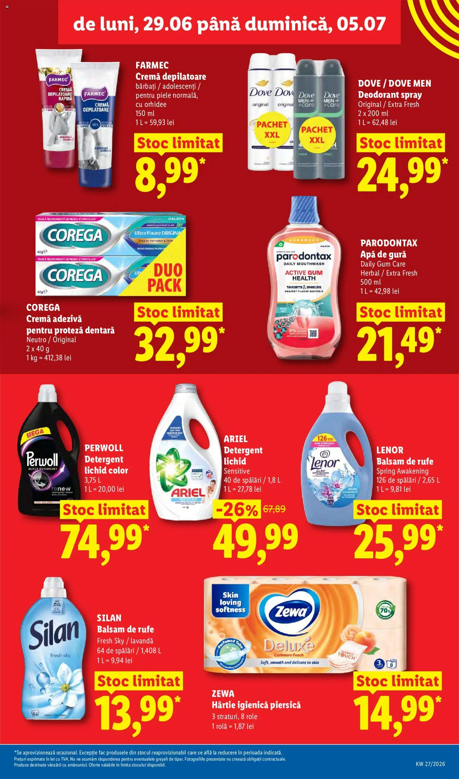 Catalog LIDL 29 Iunie - 4 Iulie 2026 | Pagina 29 | Produse: Piersică, Role, Balsam, Apă de gură