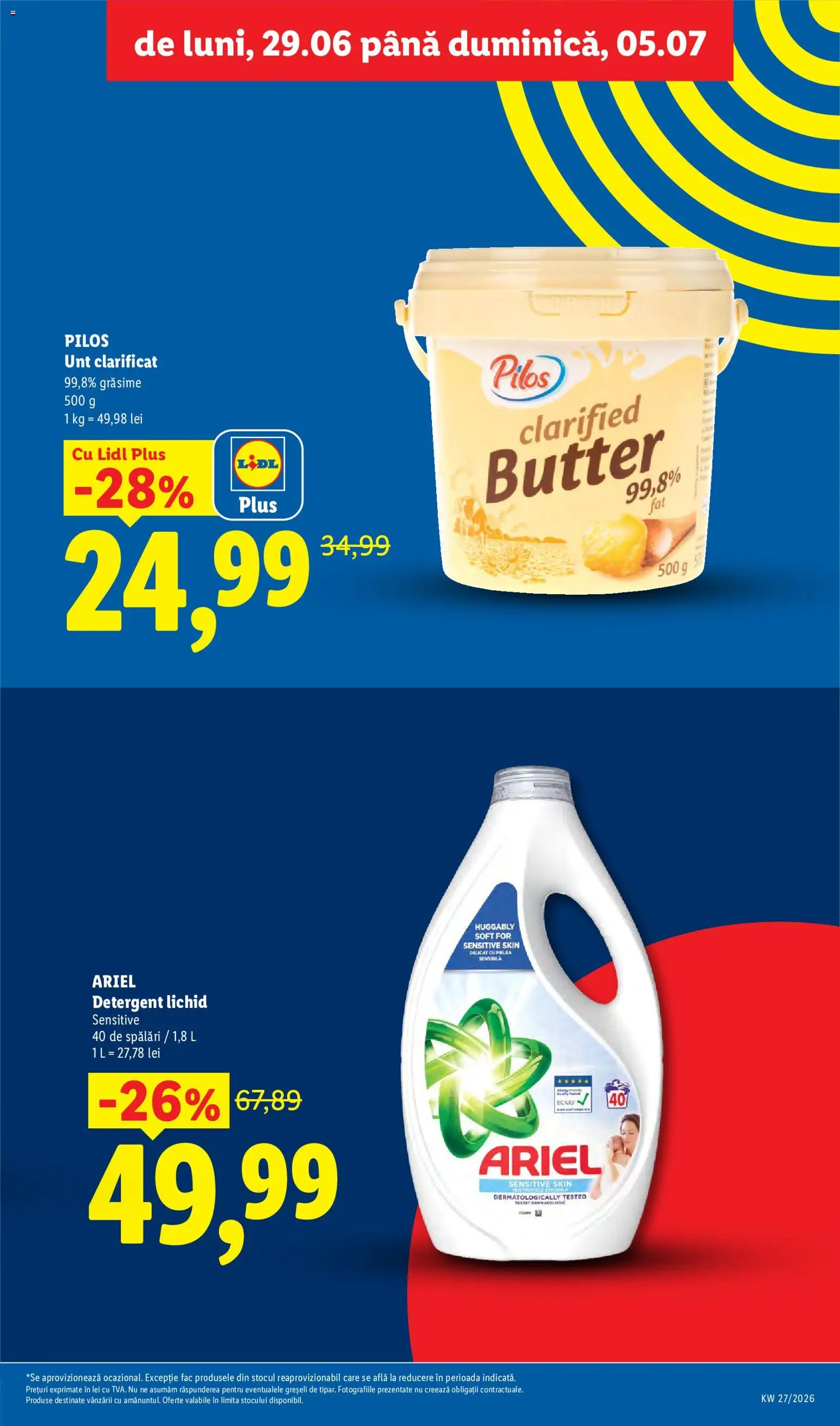 Catalog LIDL 29 Iunie - 4 Iulie 2026 | Pagina 3 | Produse: Toplar, Unt, Detergent