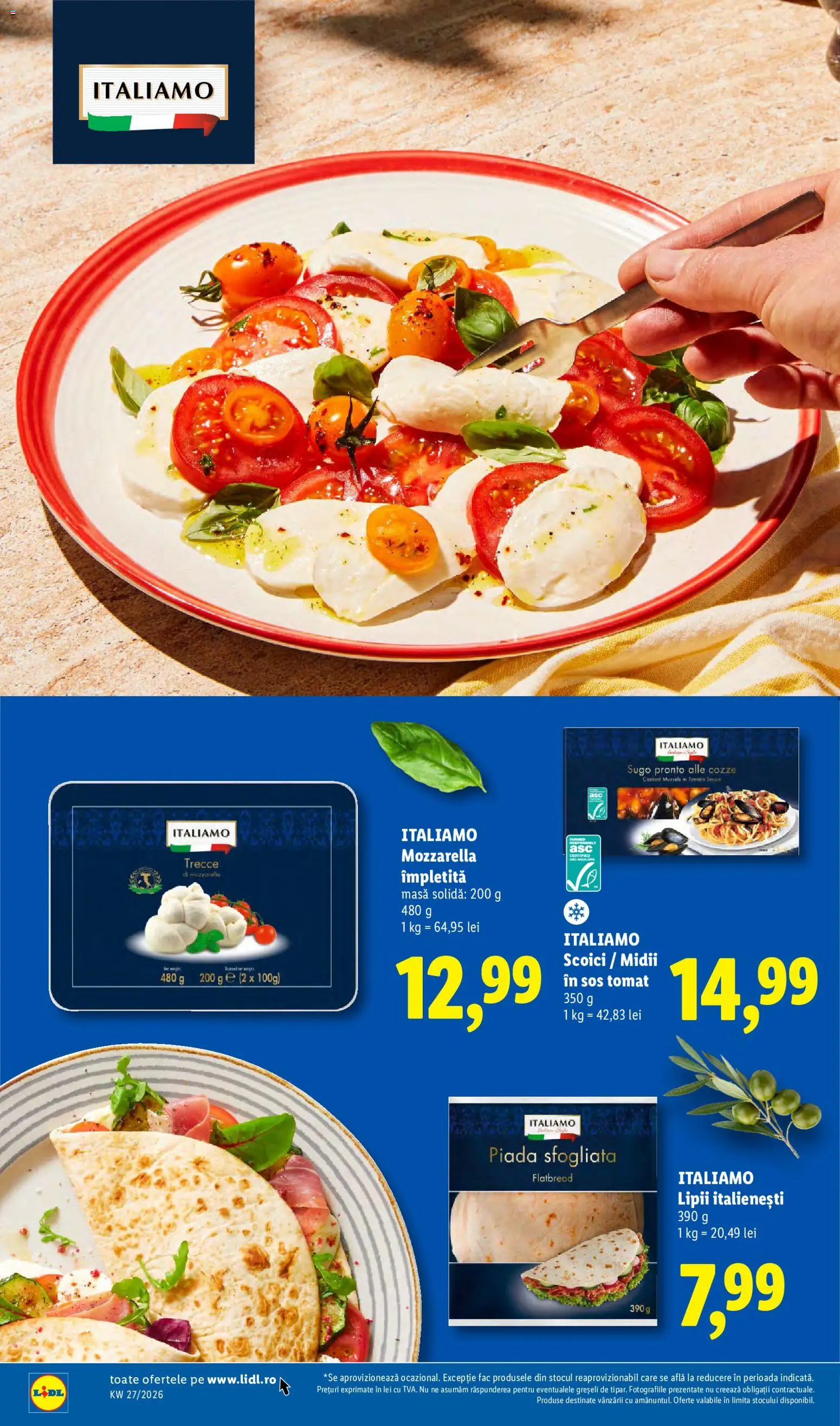 Catalog LIDL 29 Iunie - 4 Iulie 2026 | Pagina 36 | Produse: Masă, Mozzarella, Kanca, Sos