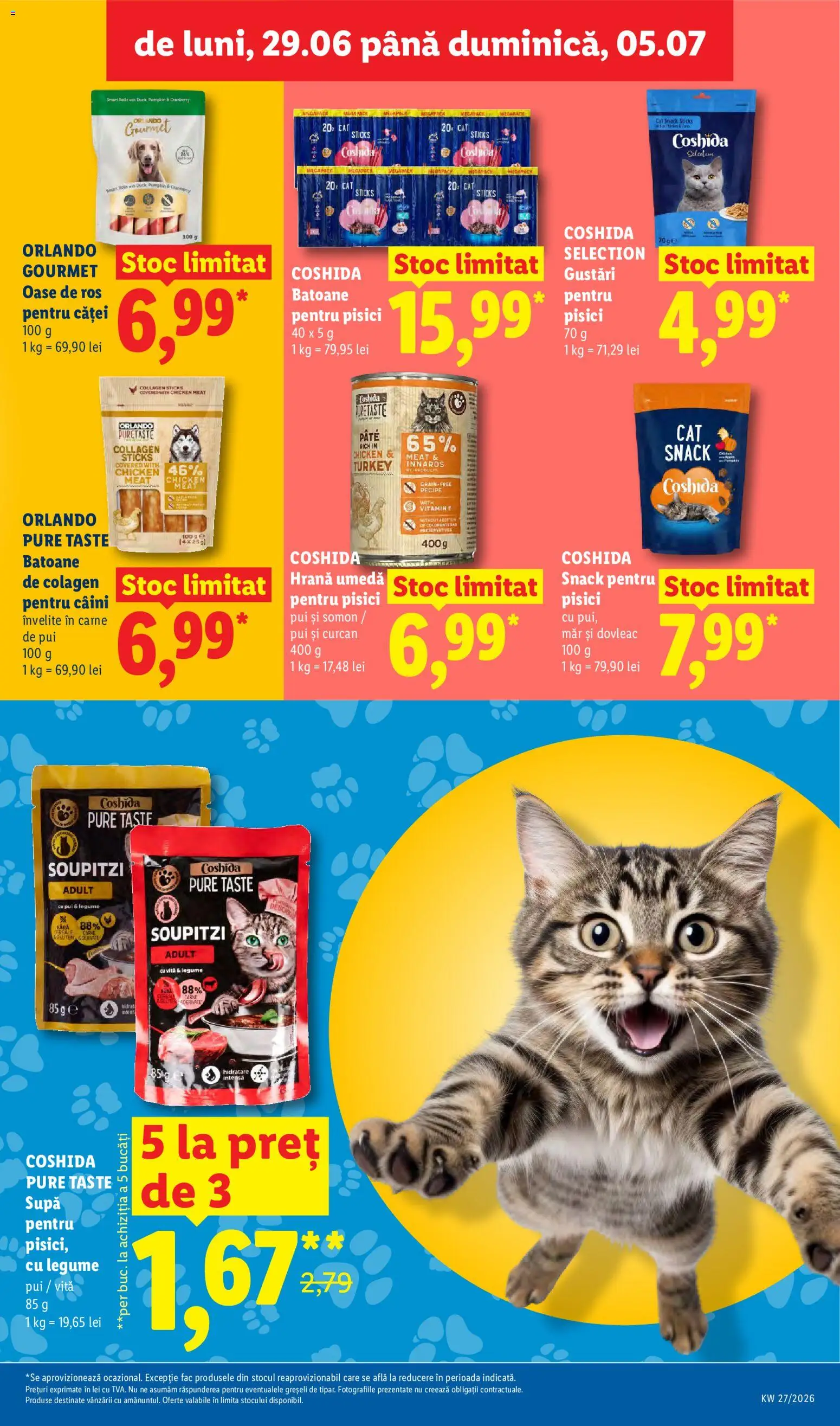 Catalog LIDL 29 Iunie - 4 Iulie 2026 | Pagina 41 | Produse: Hacıyatmaz Kedi Oyuncağı, Pate, Carne De Pui, Legume