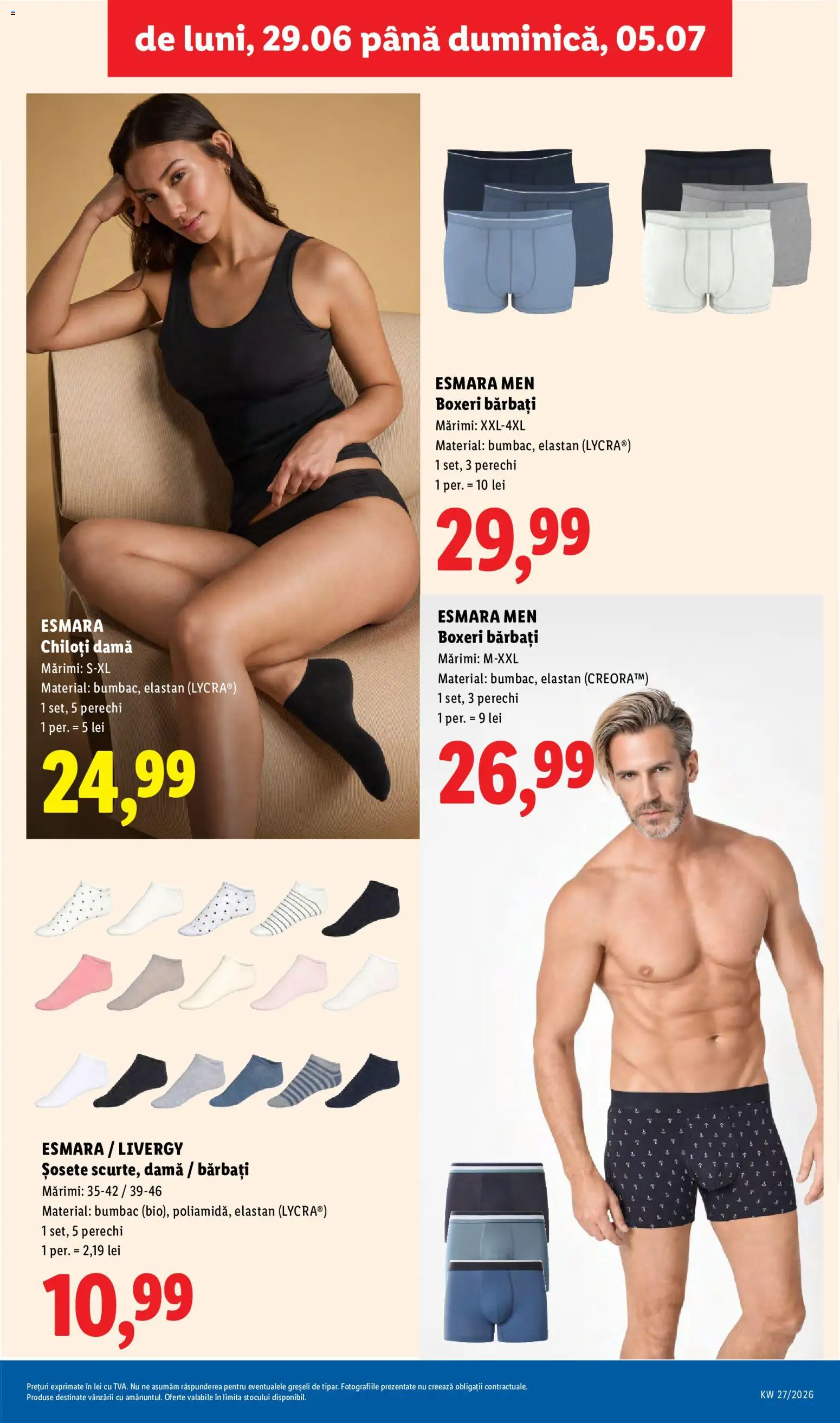 Catalog LIDL 29 Iunie - 4 Iulie 2026 | Pagina 51 | Produse: Chiloți, Șosete, Boxeri