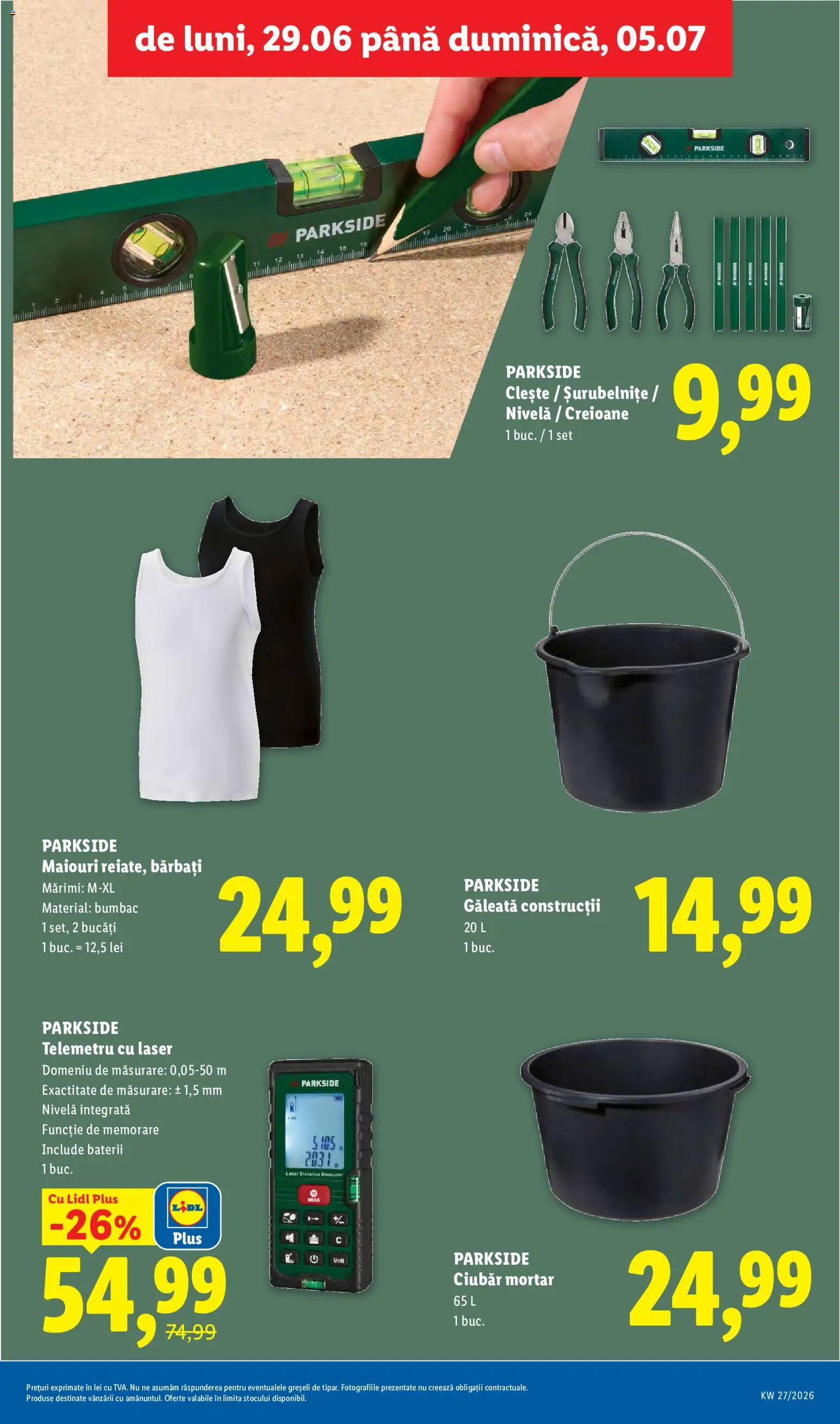 Catalog LIDL 29 Iunie - 4 Iulie 2026 | Pagina 53 | Produse: Telemetru, Clește, Baterii, Mortar