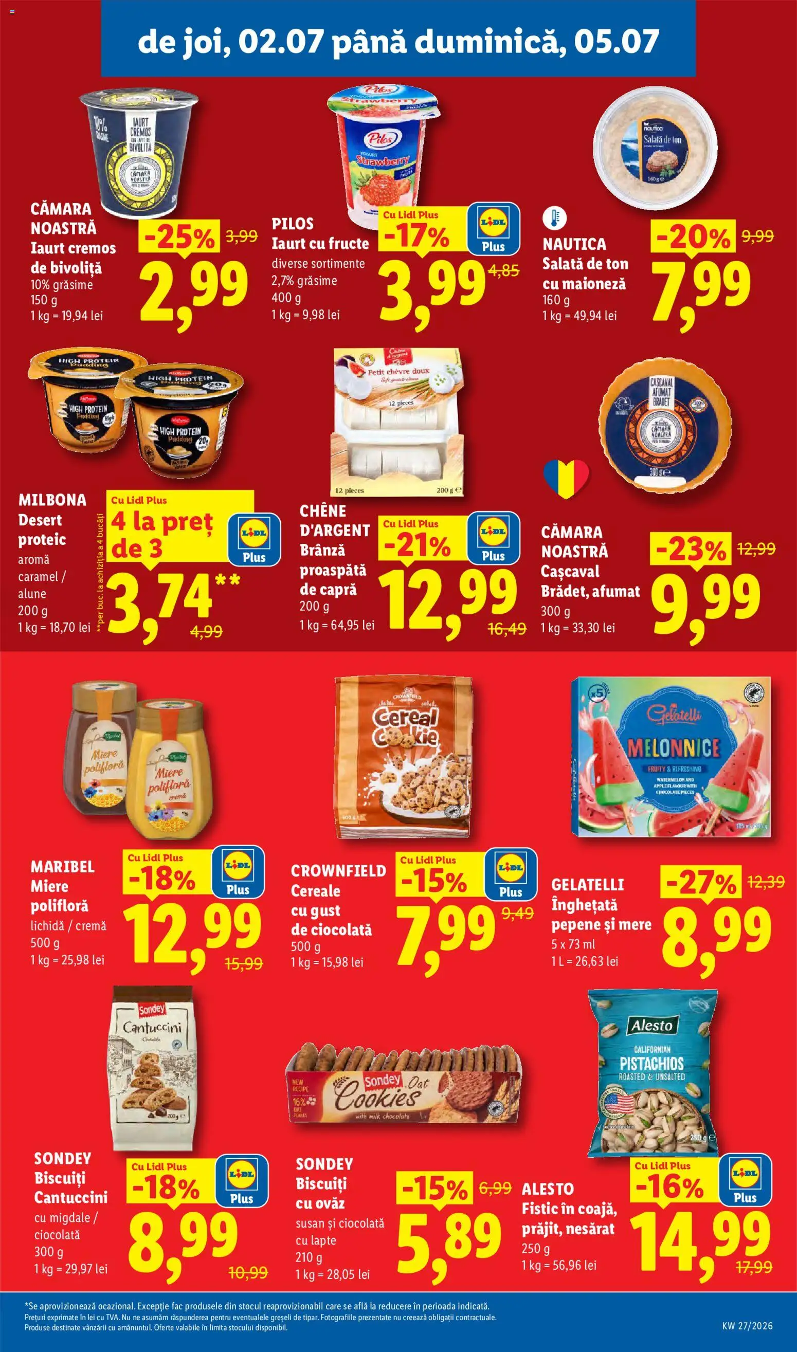 Catalog LIDL 29 Iunie - 4 Iulie 2026 | Pagina 65 | Produse: Miere polifloră, Cașcaval, Lapte, Biscuiți