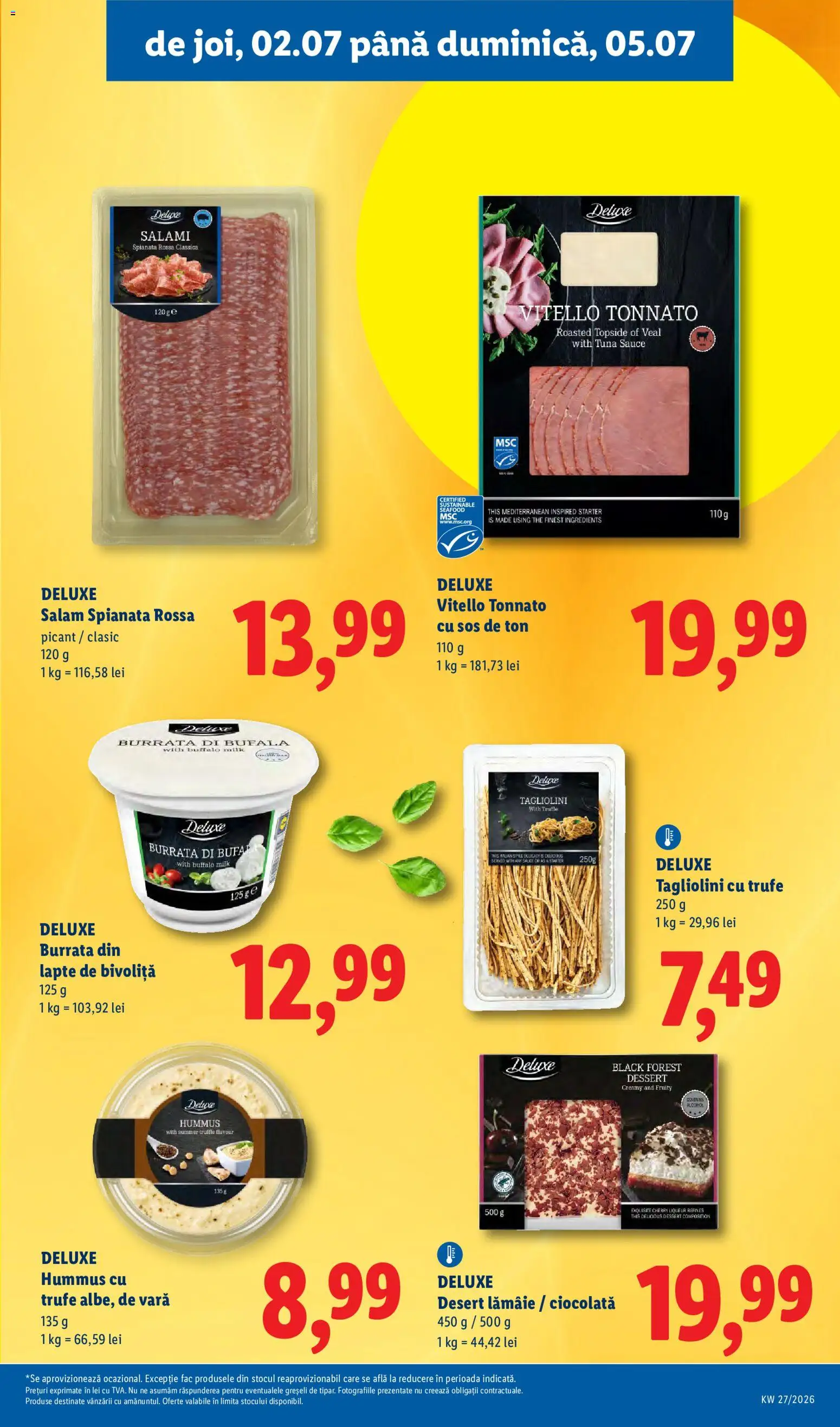 Catalog LIDL 29 Iunie - 4 Iulie 2026 | Pagina 73 | Produse: Çift taraflı üst, Lapte, Ciocolată, Lămâie