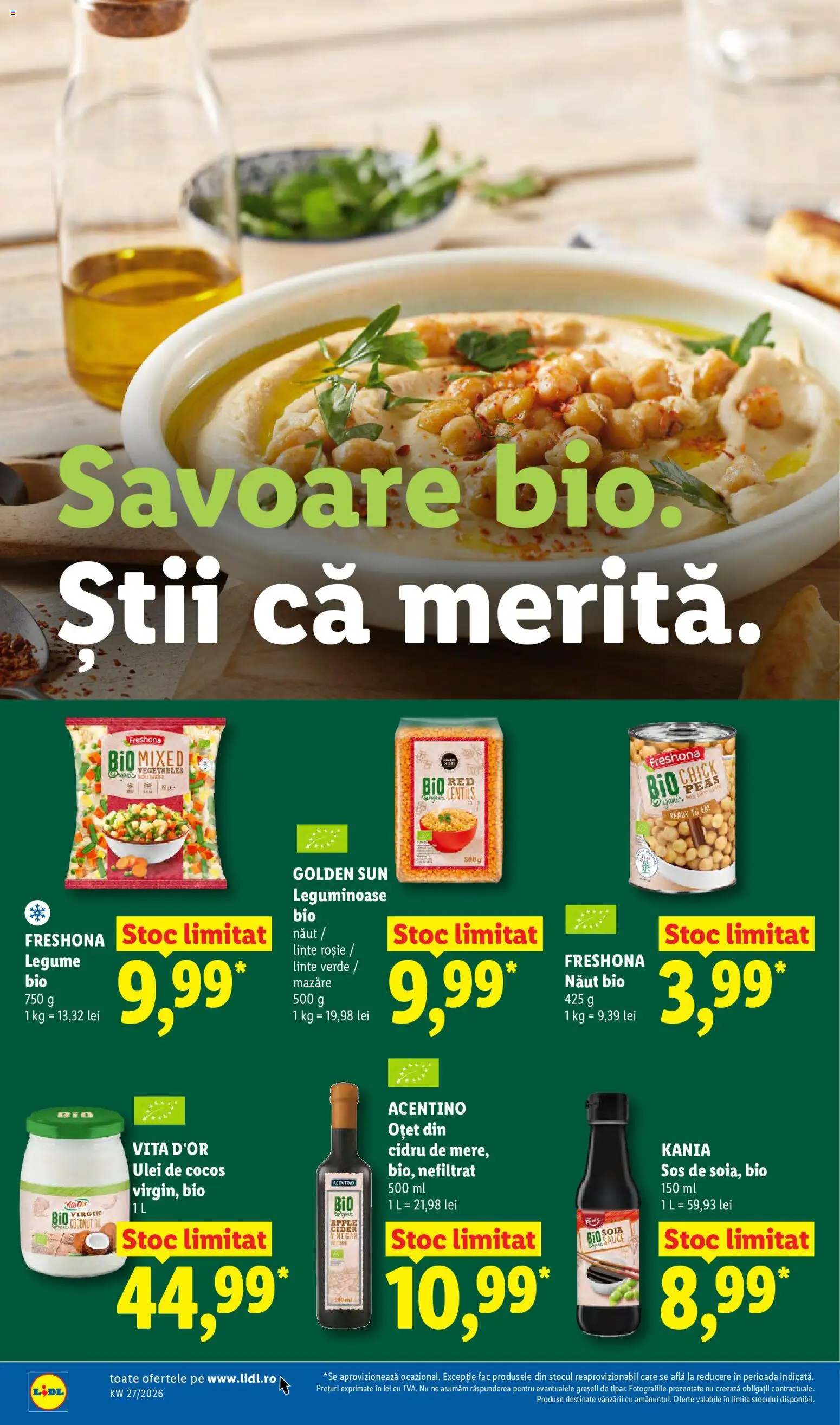 Catalog LIDL 29 Iunie - 4 Iulie 2026 | Pagina 74 | Produse: Mazăre, Ulei, Oțet, Sos