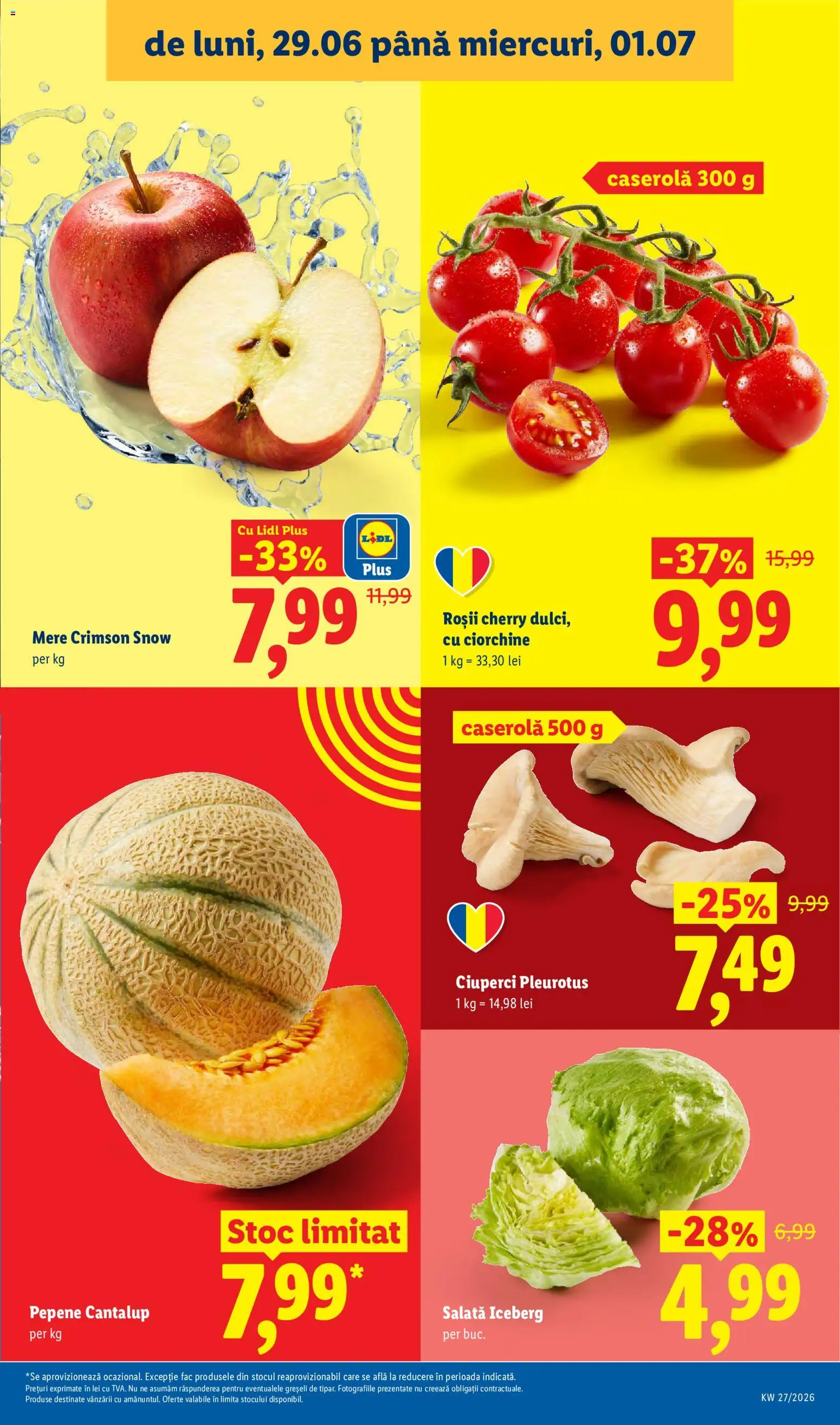 Catalog LIDL 29 Iunie - 4 Iulie 2026 | Pagina 9 | Produse: Ciuperci, Mere, Roșii, Salată