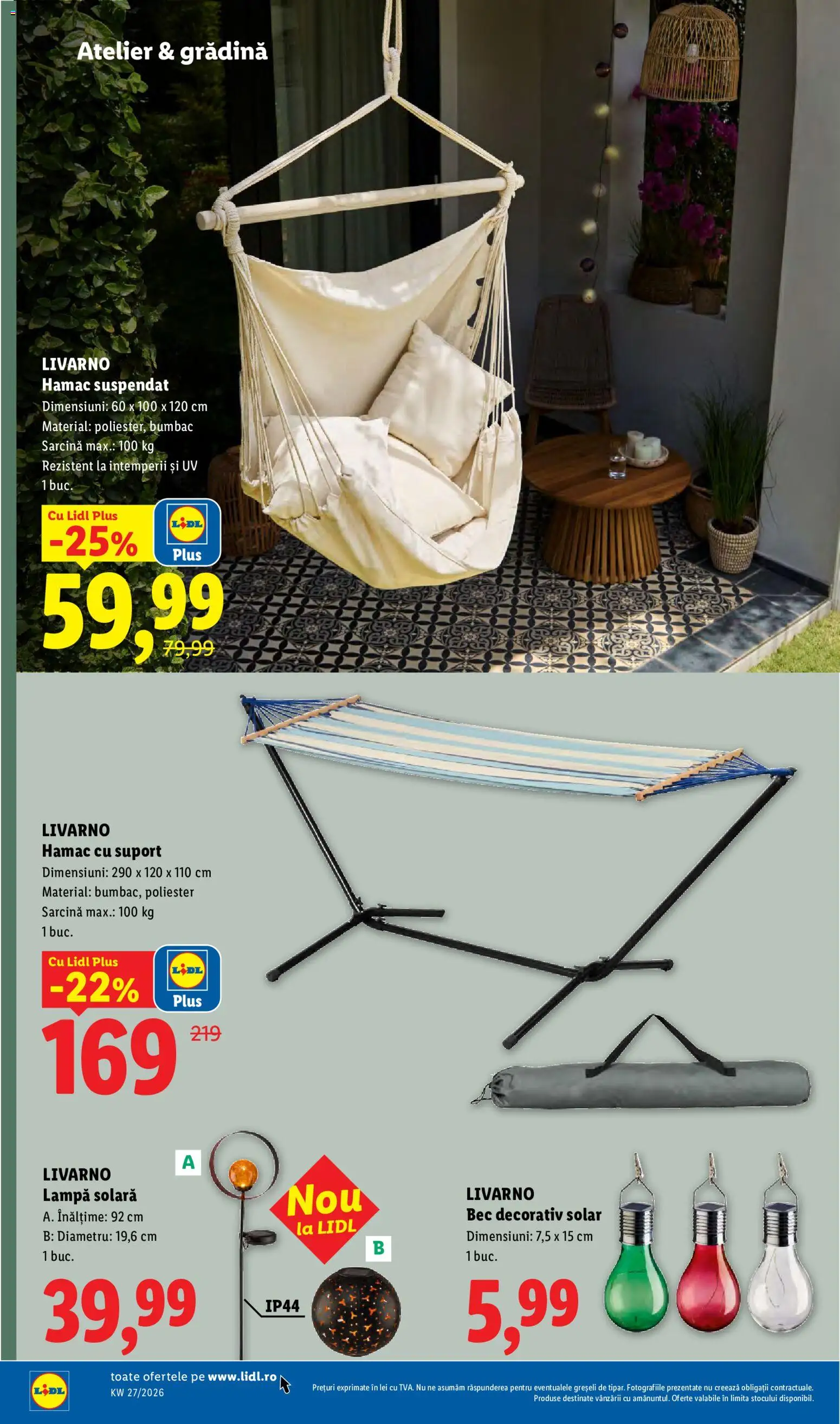 Catalog LIDL 29 Iunie - 4 Iulie 2026 | Pagina 90 | Produse: Bec, Hamac, Lampă
