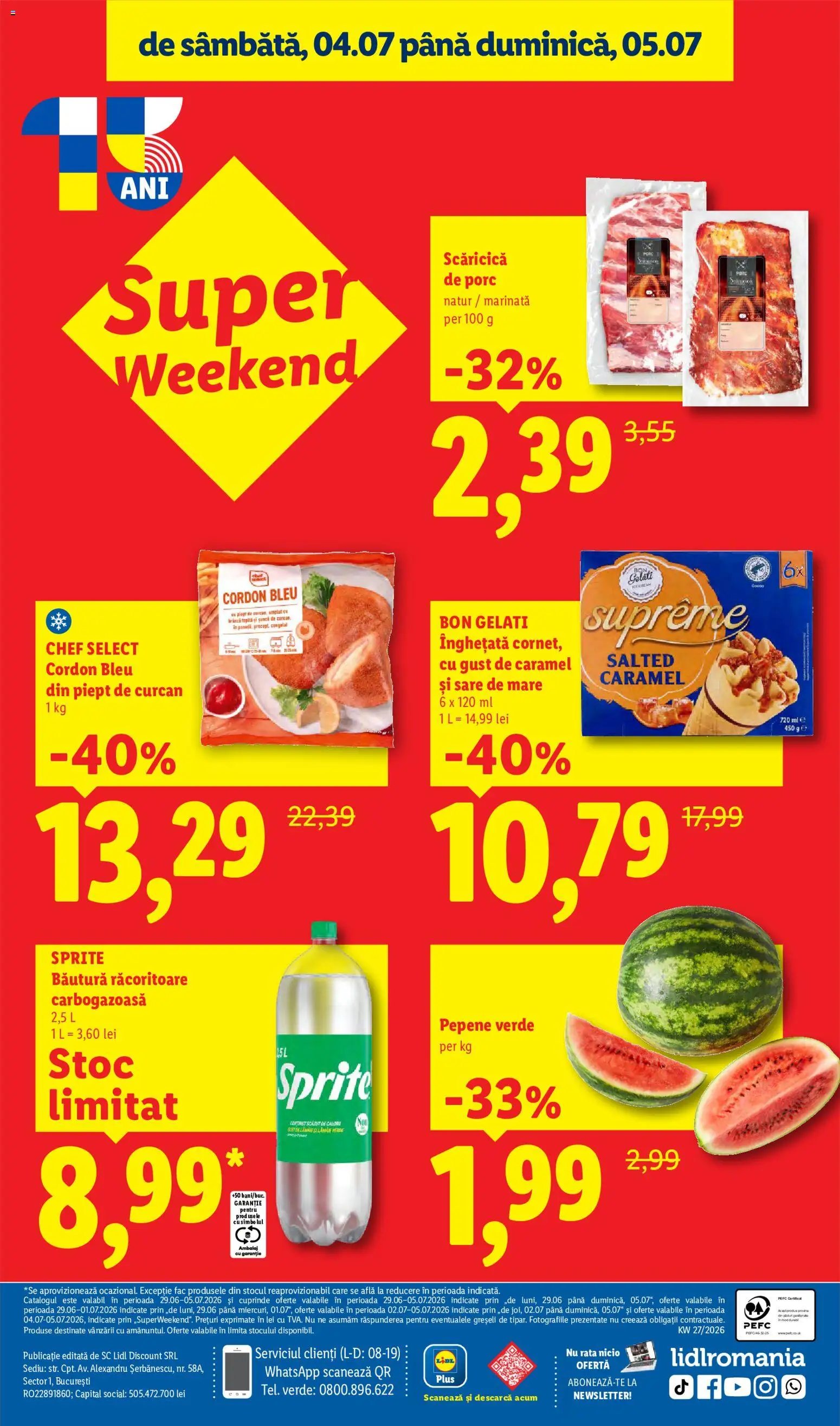 Catalog LIDL 29 Iunie - 4 Iulie 2026 | Pagina 96 | Produse: Pepene Verde, Cordon bleu, Rață, Sare