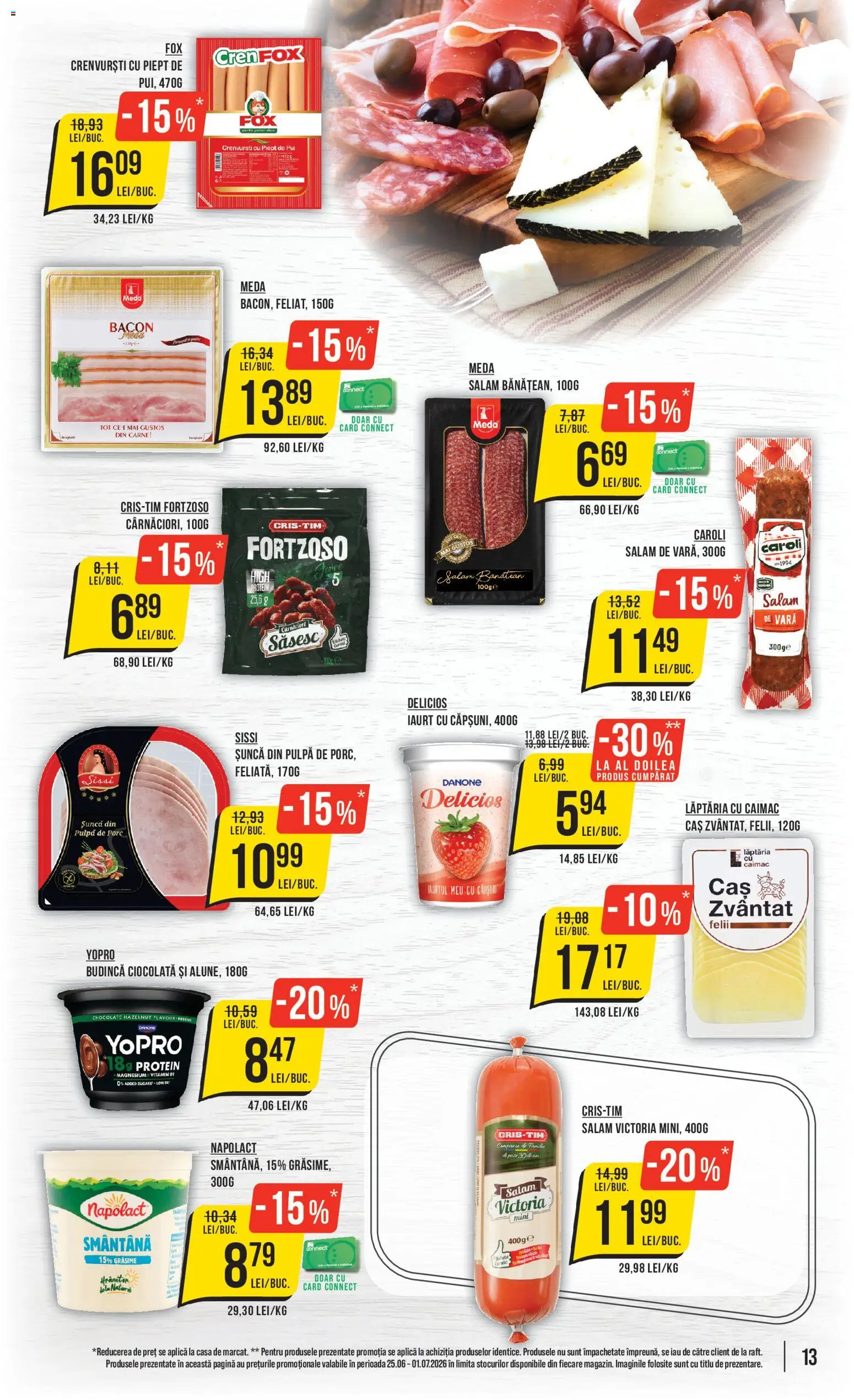 Catalog Mega Image 25 - 30 Iunie 2026 | Pagina 13 | Produse: Iaurt, Ciocolată, Salam, Șuncă