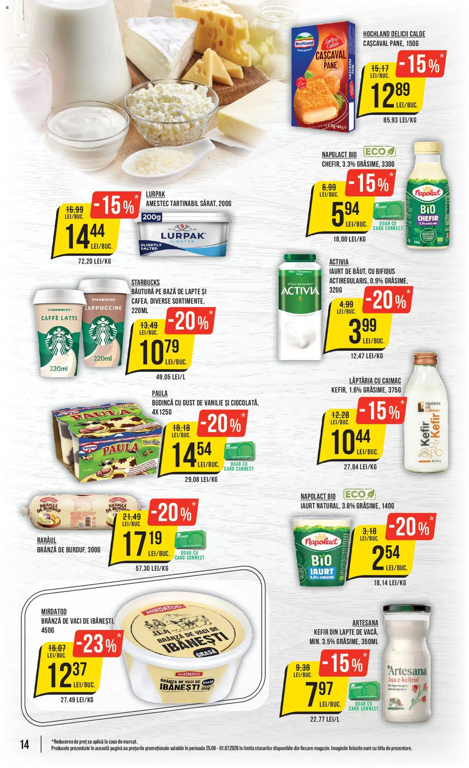 Catalog Mega Image 25 - 30 Iunie 2026 | Pagina 14 | Produse: Şerit ödül, Cașcaval, Brânză, Kefir