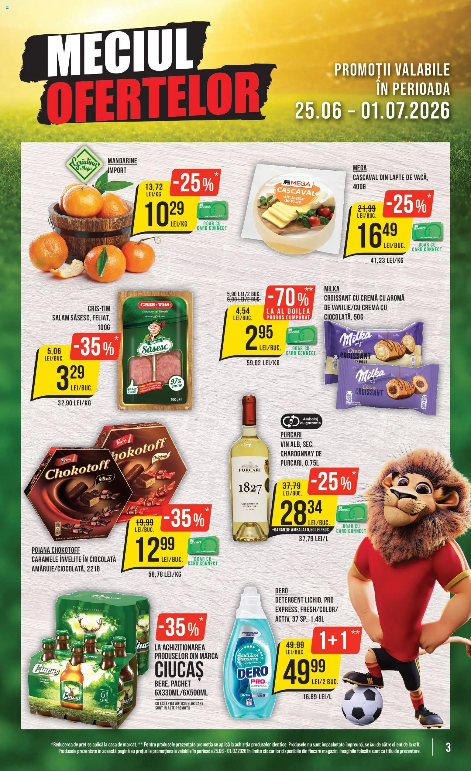 Catalog Mega Image 25 - 30 Iunie 2026 | Pagina 3 | Produse: Cașcaval, Ciocolată, Mandarine, Caramele
