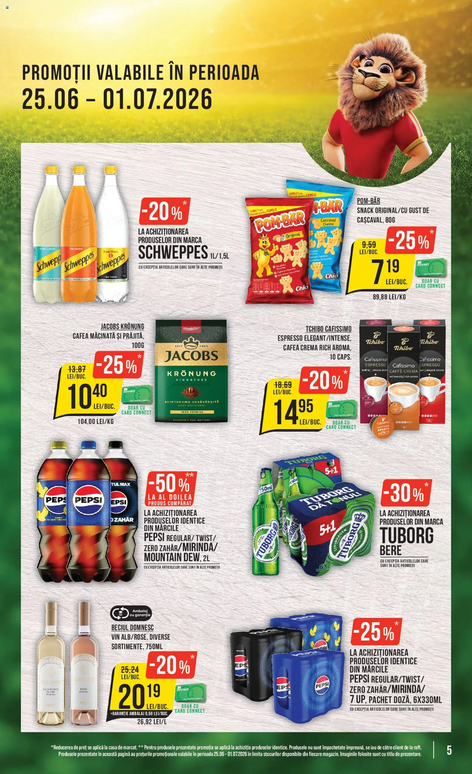 Catalog Mega Image 25 - 30 Iunie 2026 | Pagina 5 | Produse: Cașcaval, Cremă, Vin, Apă