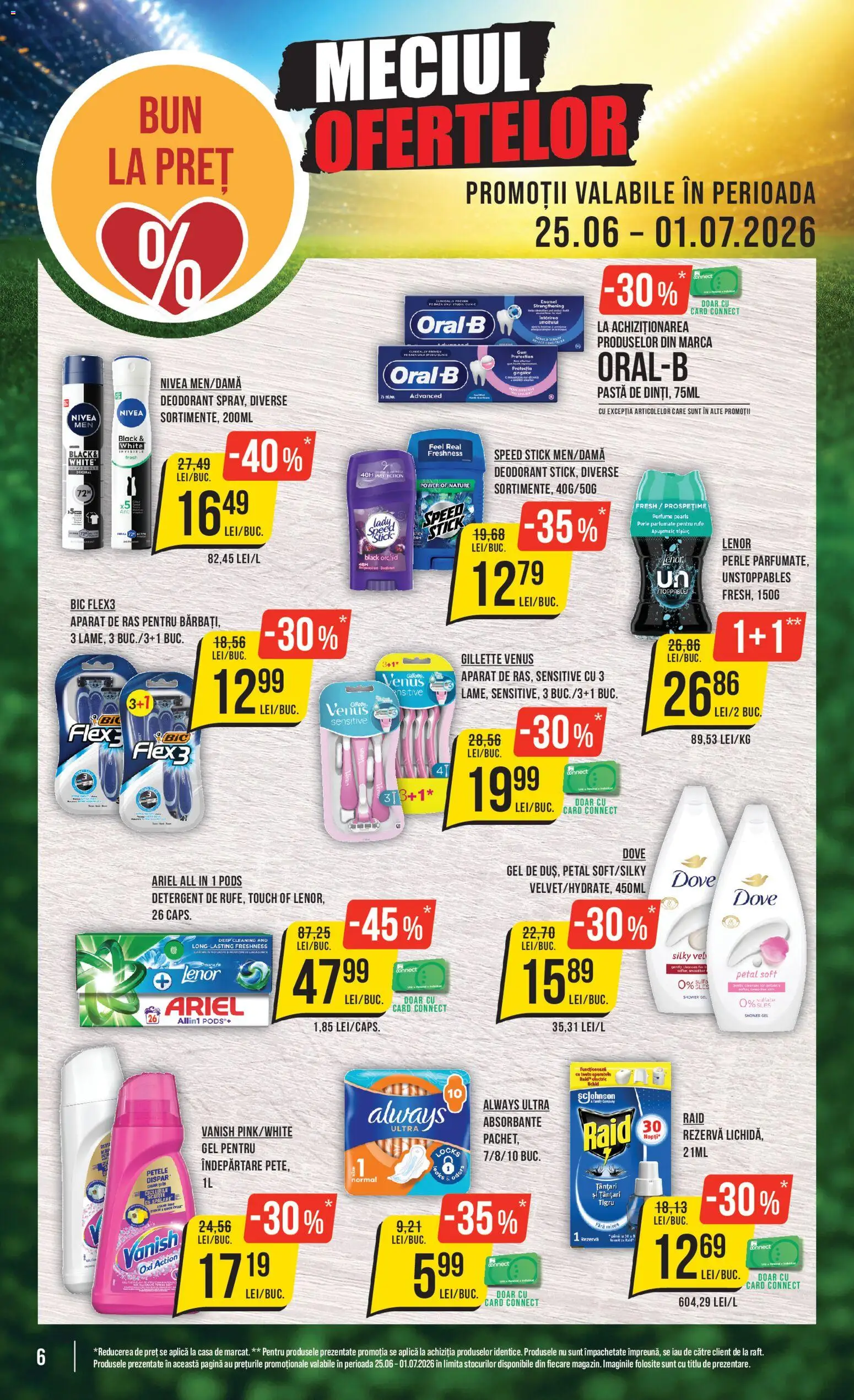 Catalog Mega Image 25 - 30 Iunie 2026 | Pagina 6 | Produse: Aparat De Ras, Akrilik boya, Detergent, Absorbante