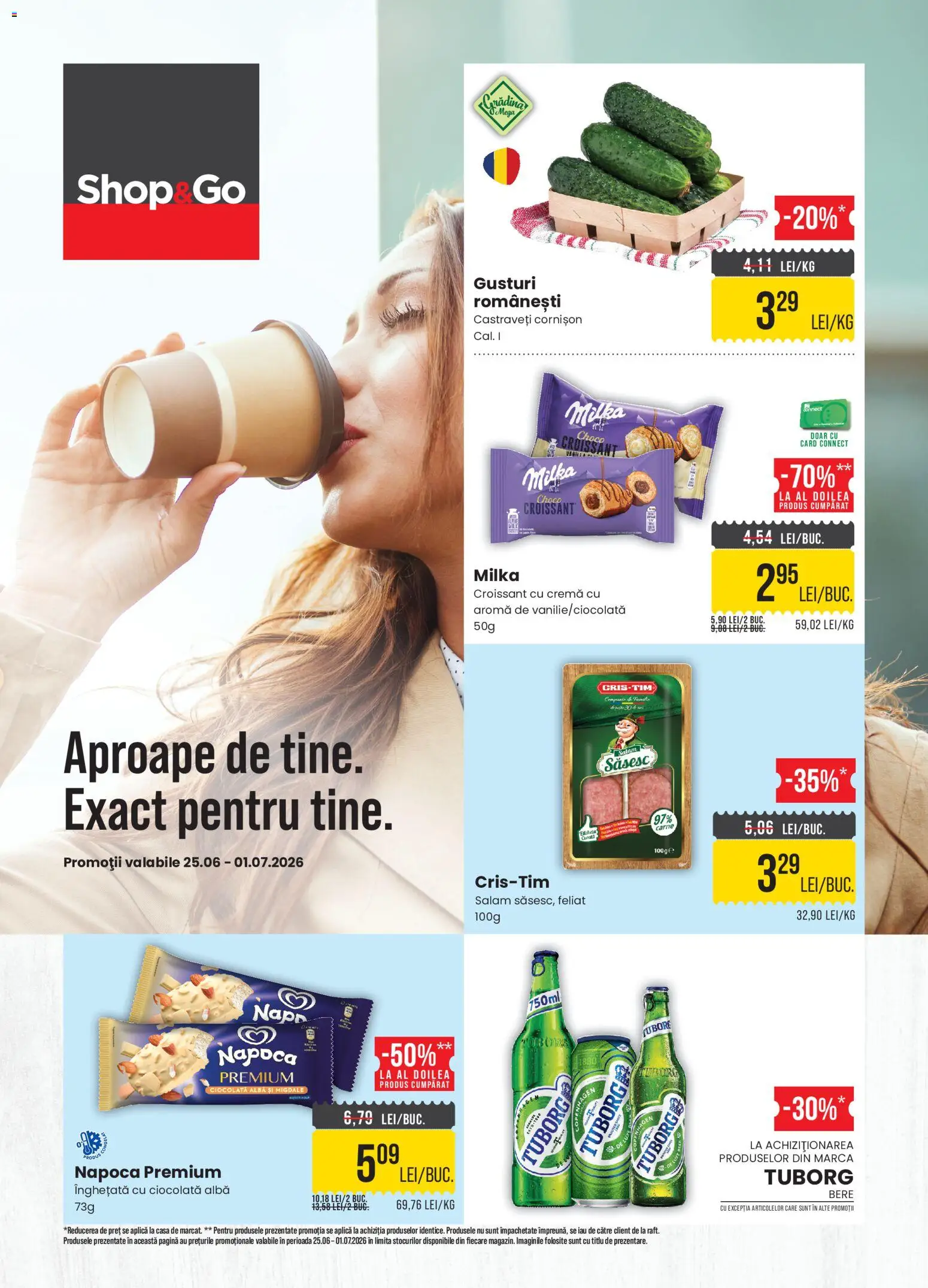 Catalog Mega Image 25 - 30 Iunie 2026 | Pagina 1 | Produse: Cremă, Salam, Bere, Castraveți