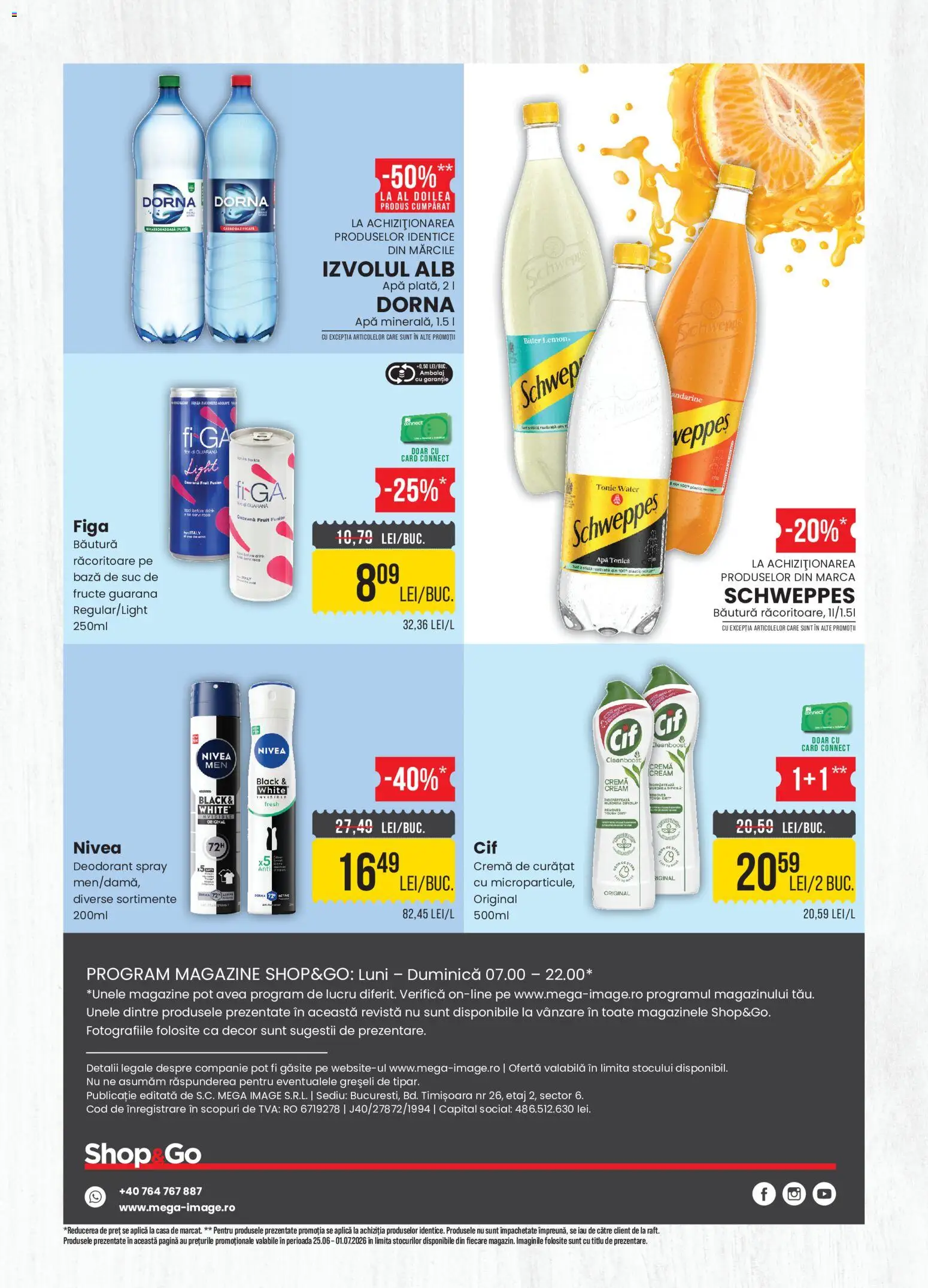 Catalog Mega Image 25 - 30 Iunie 2026 | Pagina 4 | Produse: Cremă, Suc, Apă, Fructe