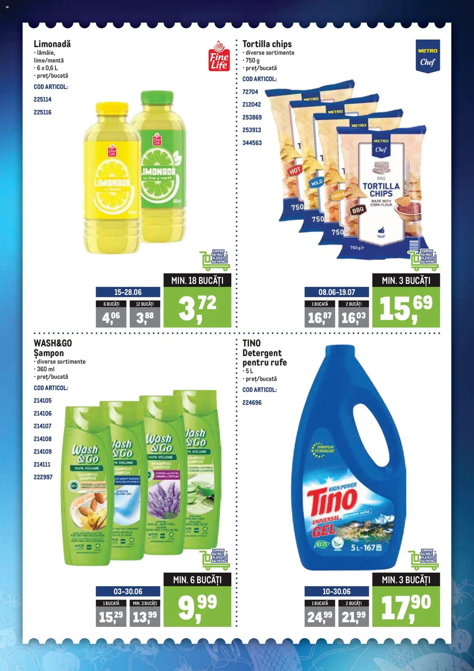 Catalog METRO 22 - 27 Iunie 2026 | Pagina 3 | Produse: Sıcak su torbası, Șampon, Detergent