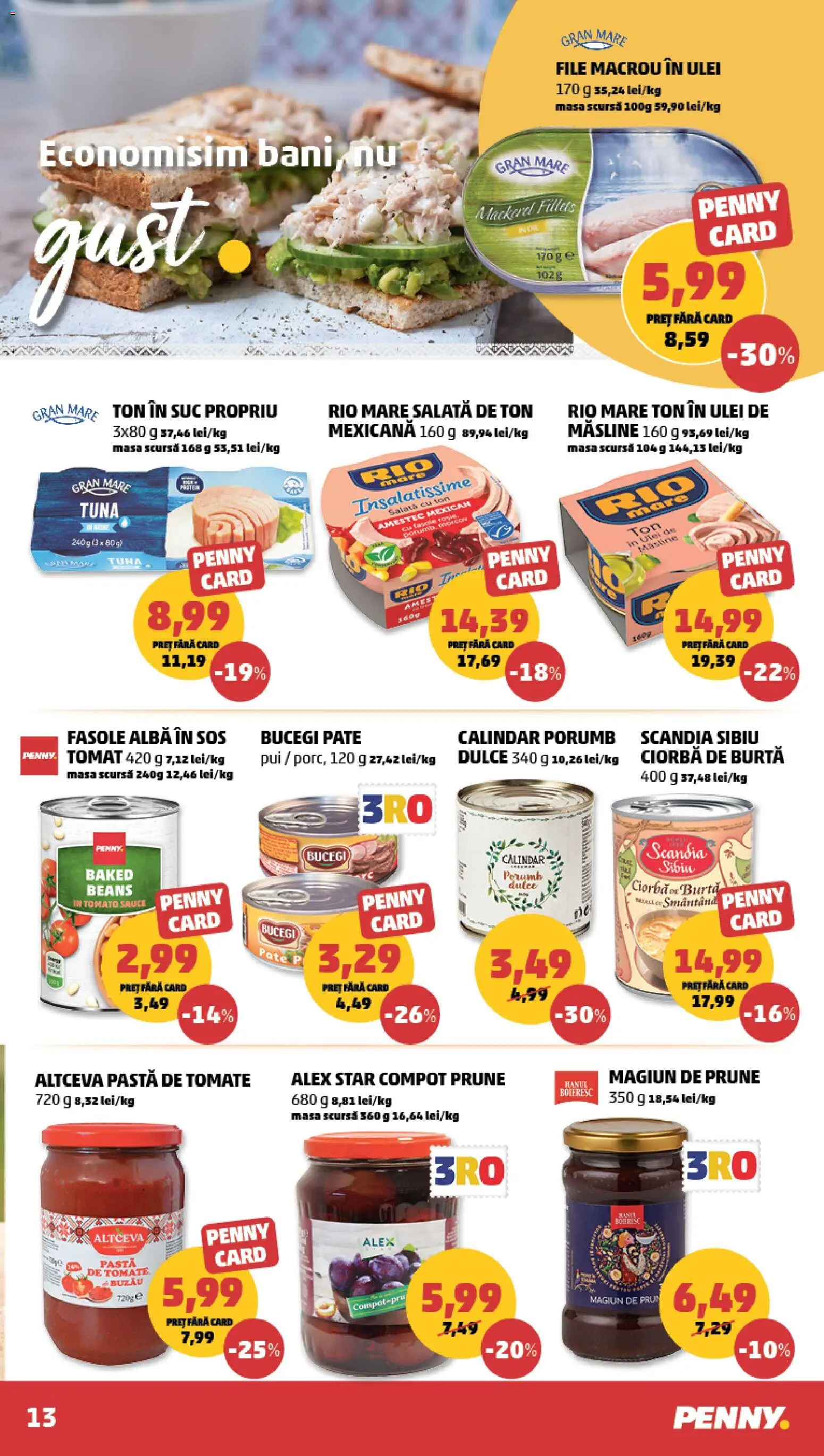 Catalog PENNY Market 24 - 29 Iunie 2026 | Pagina 13 | Produse: Masă, Hacıyatmaz Kedi Oyuncağı, Compot, Sos