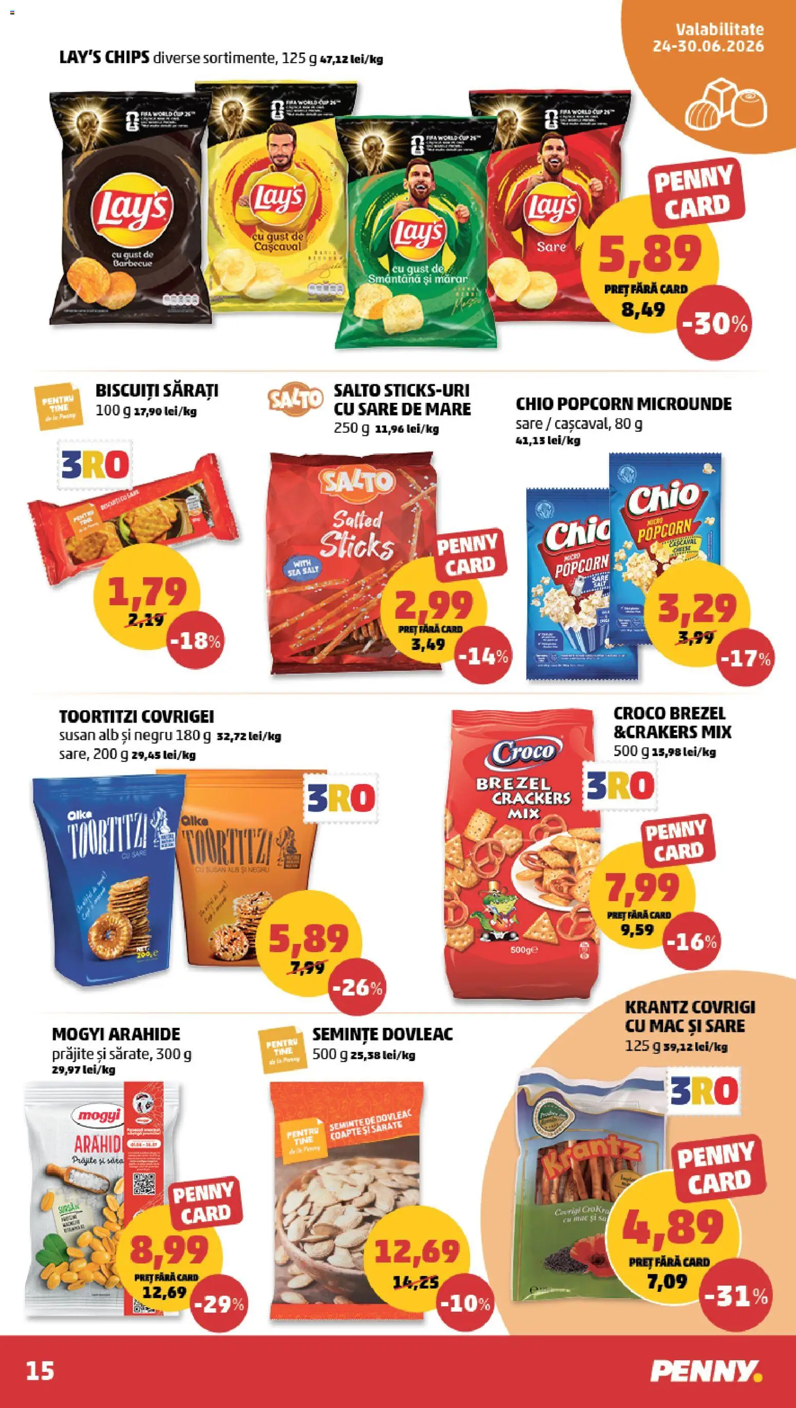 Catalog PENNY Market 24 - 29 Iunie 2026 | Pagina 15 | Produse: Cașcaval, Sticksuri, Semințe, Smântână