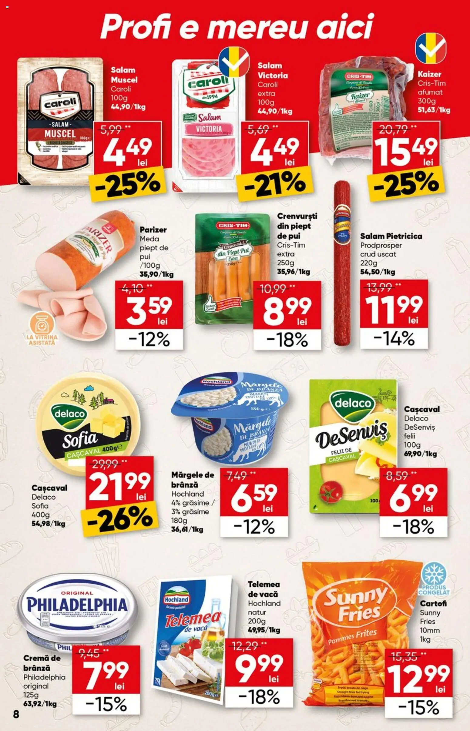 Catalog Profi 24 Iunie - 6 Iulie 2026 | Pagina 8 | Produse: Vitrină, Cremă, Salam, Cremă de brânză