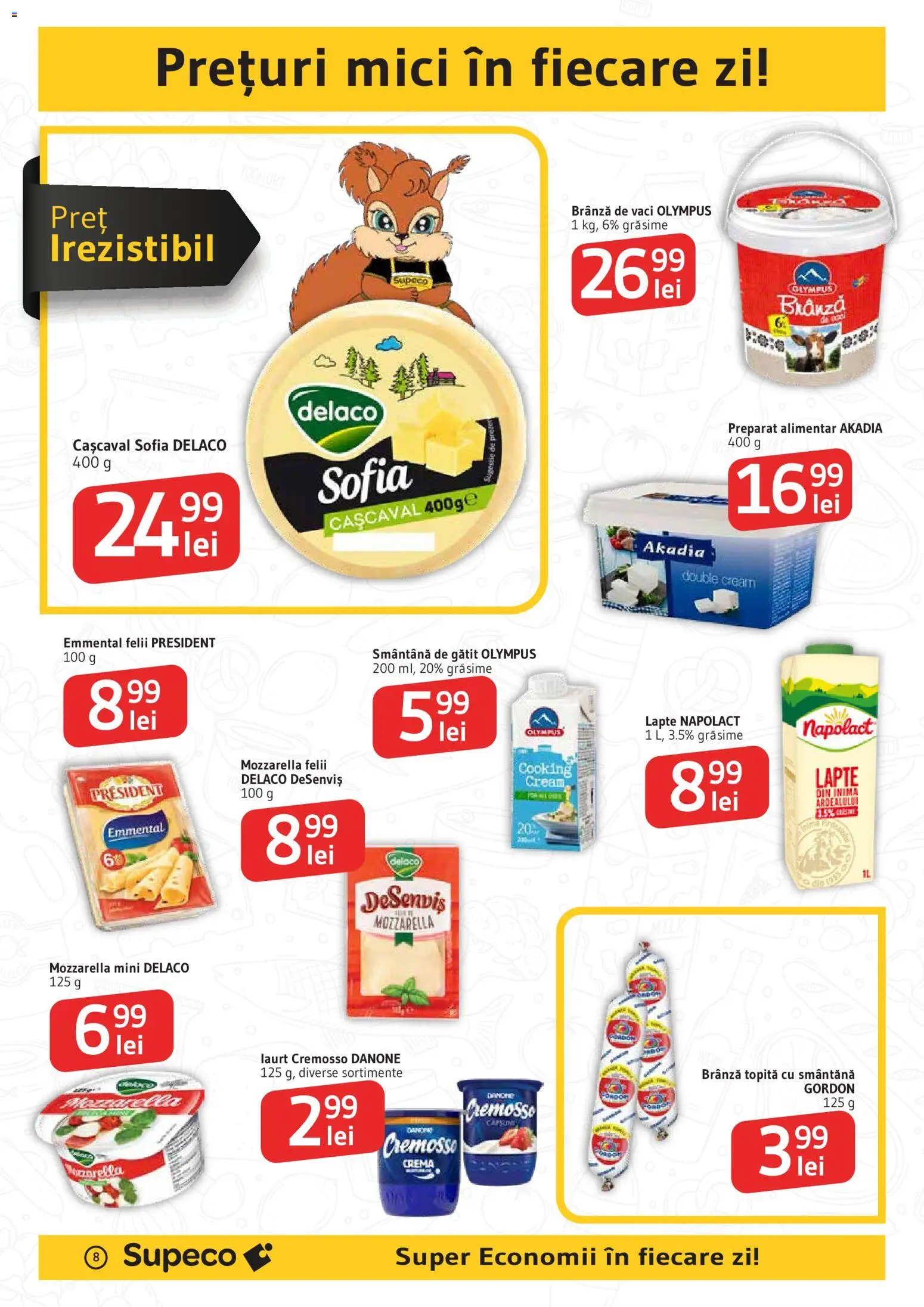 Catalog Supeco 25 Iunie - 7 Iulie 2026 | Pagina 8 | Produse: Light Kedi Konservesi, Mici, Lapte, Brânză