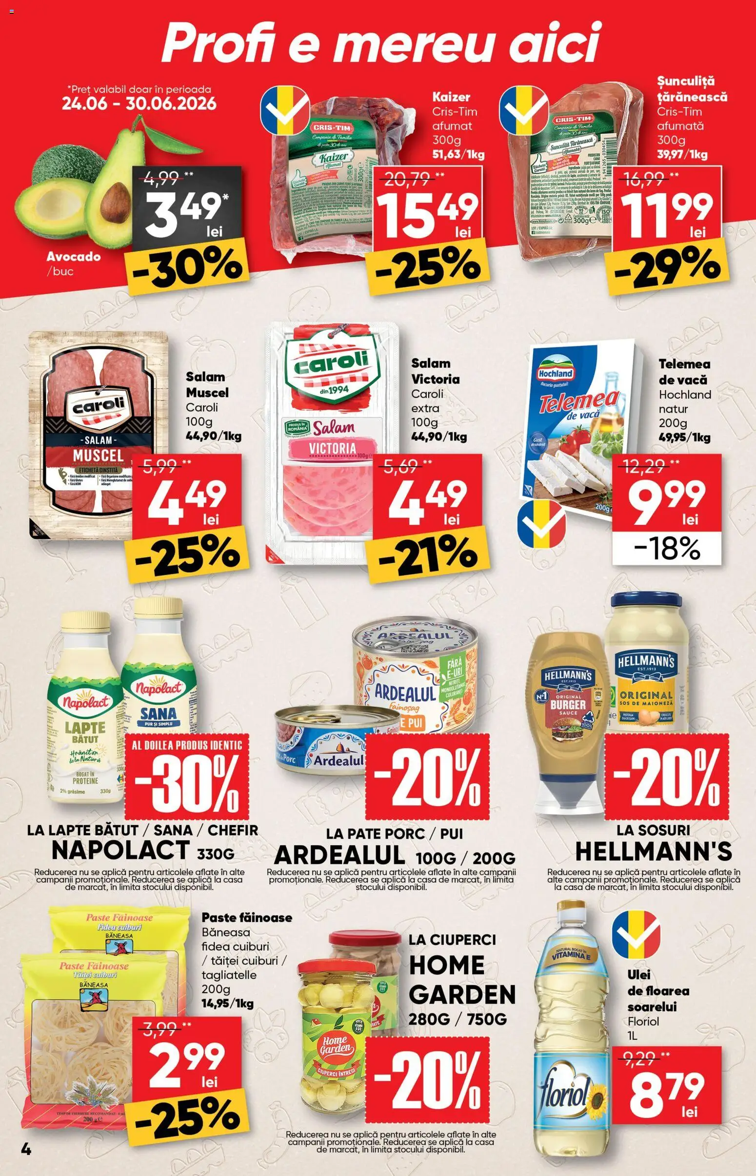 Catalog Profi 24 Iunie - 6 Iulie 2026 | Pagina 4 | Produse: Masaüstü kılıfı, Paste, Maioneză, Sos