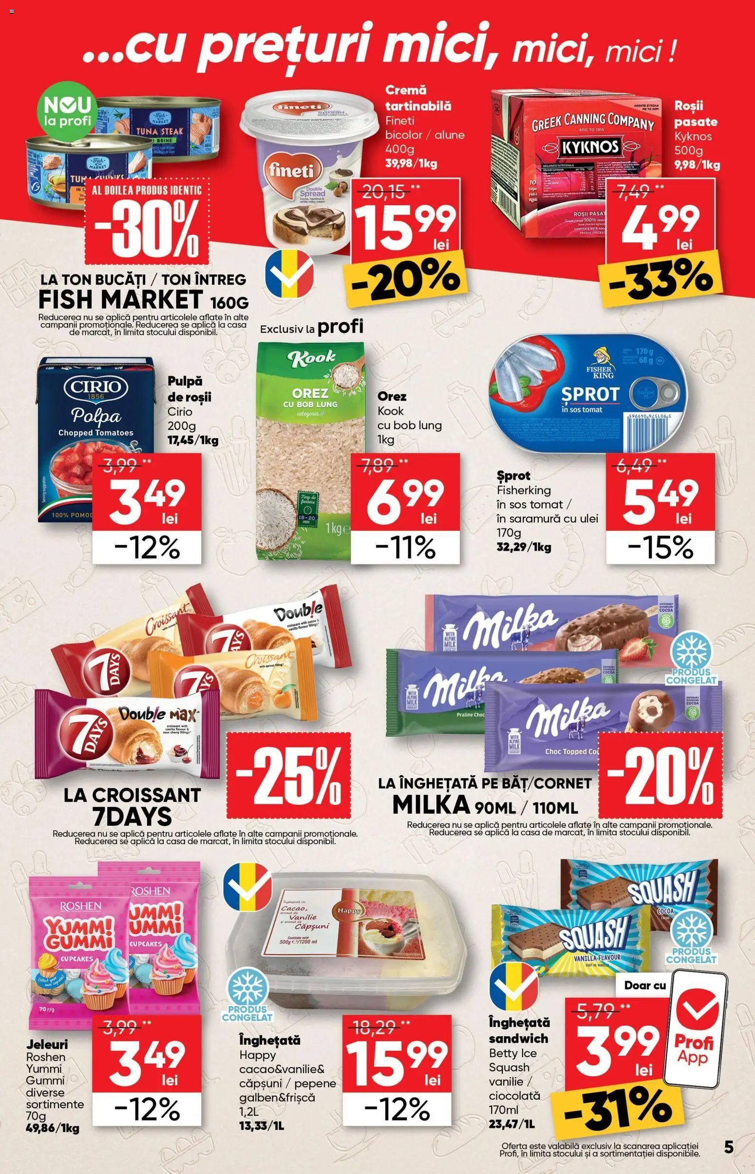 Catalog Profi 24 Iunie - 6 Iulie 2026 | Pagina 5 | Produse: Praline, Orez, Căpșuni, Înghețată
