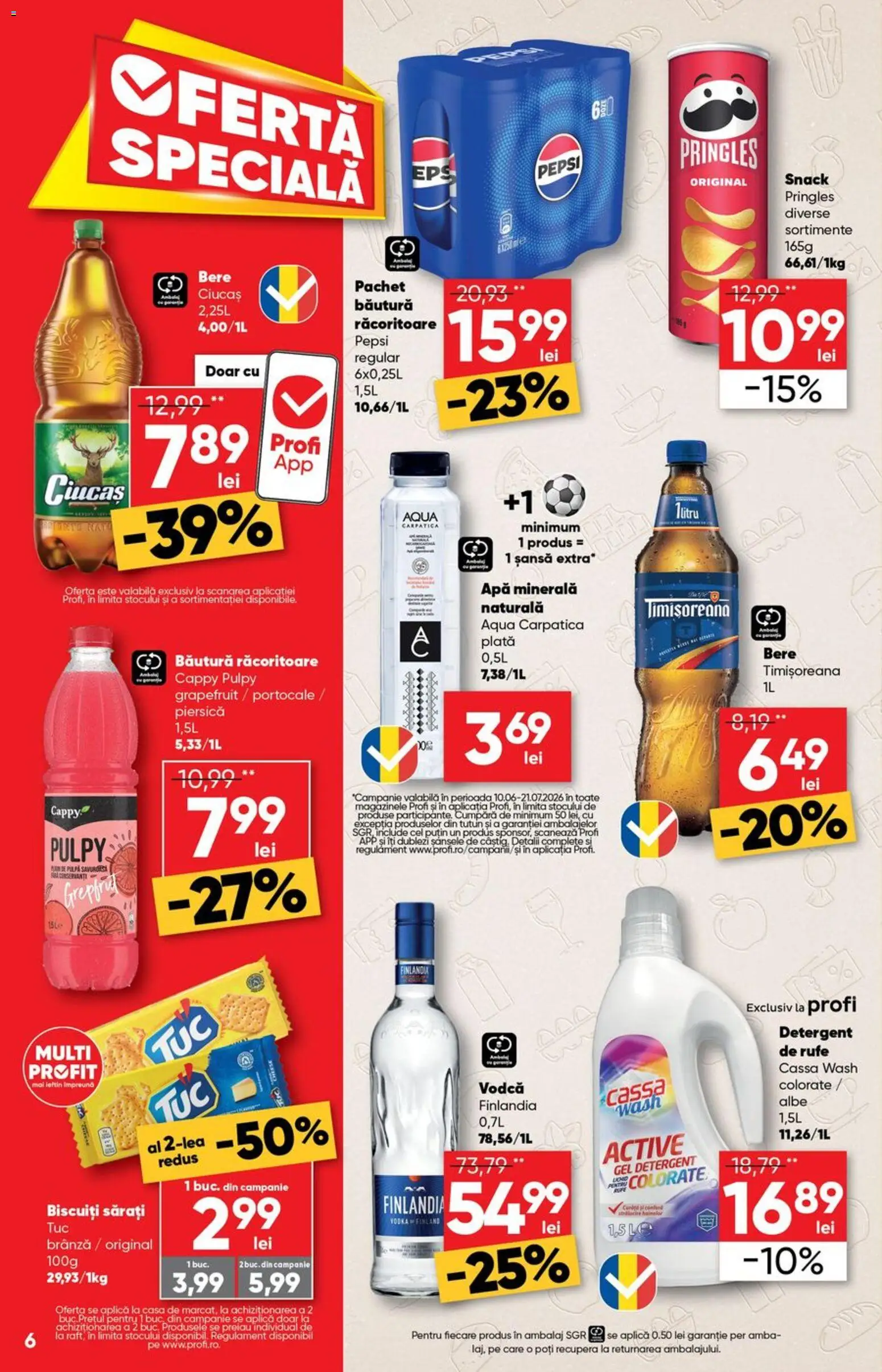 Catalog Profi 24 Iunie - 6 Iulie 2026 | Pagina 6 | Produse: Piersică, Su ısıtıcı, Portocale, Detergent