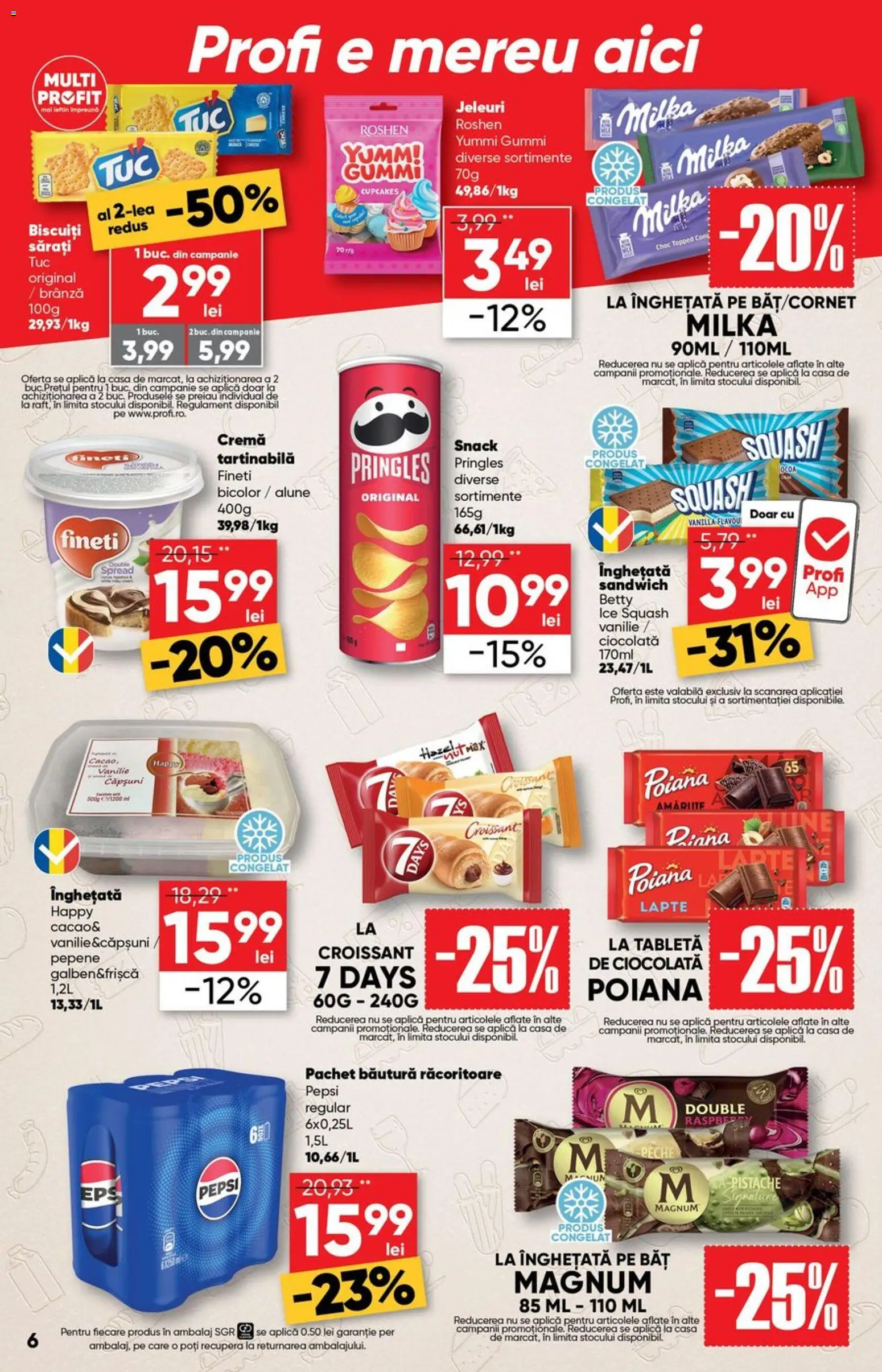 Catalog Profi 24 Iunie - 6 Iulie 2026 | Pagina 6 | Produse: Alune, Lapte, Biscuiți, Înghețată