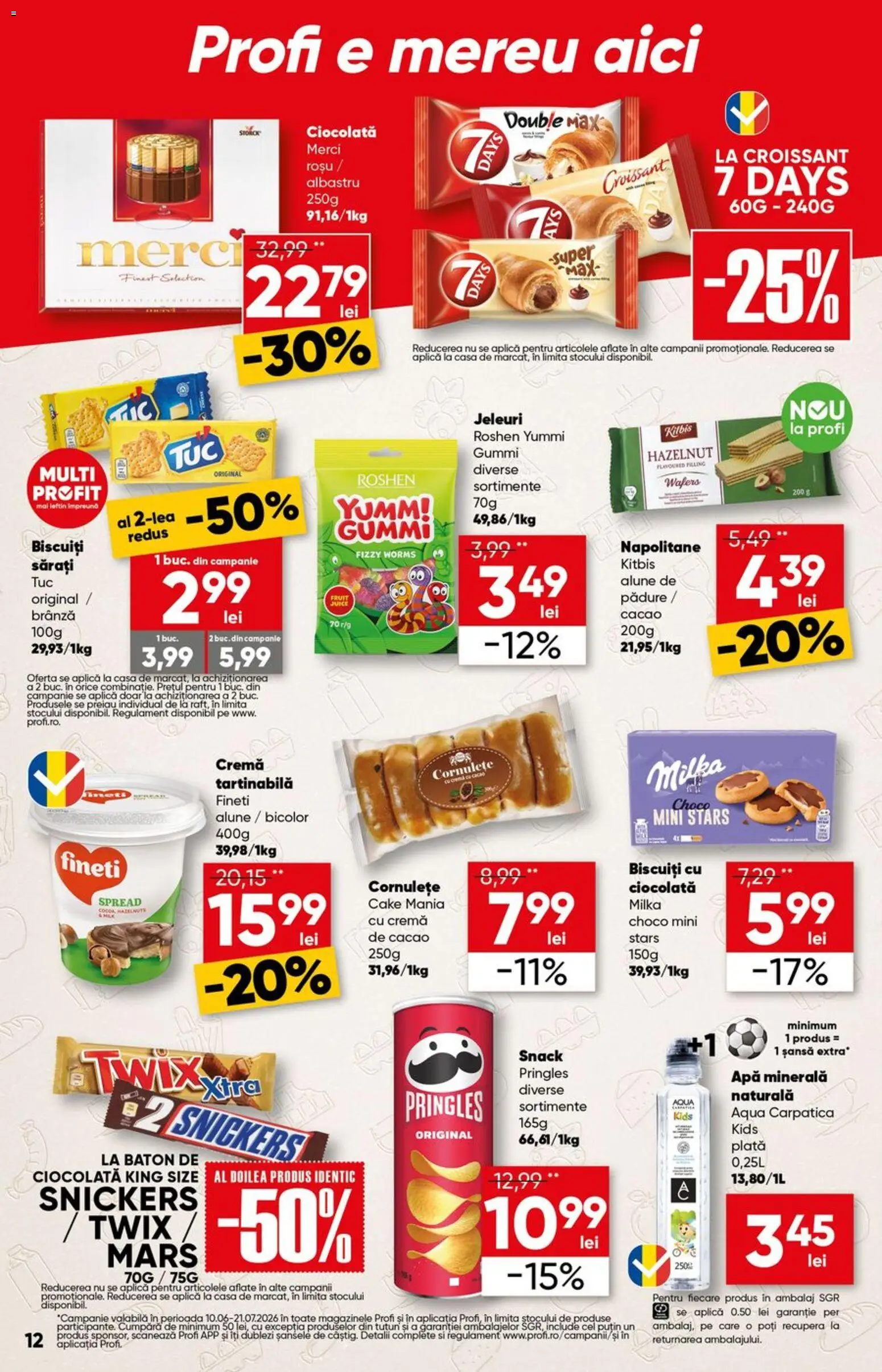 Catalog Profi 24 Iunie - 6 Iulie 2026 | Pagina 12 | Produse: Yazı tahtası kalemi, Cacao, Biscuiți, Apă