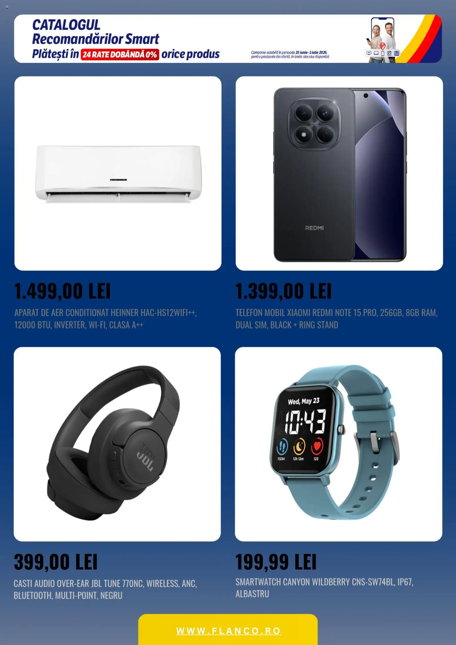 Catalog Flanco 25 - 30 Iunie 2026 | Pagina 3 | Produse: Audio, Căști, Aer Condiționat, Smartwatch