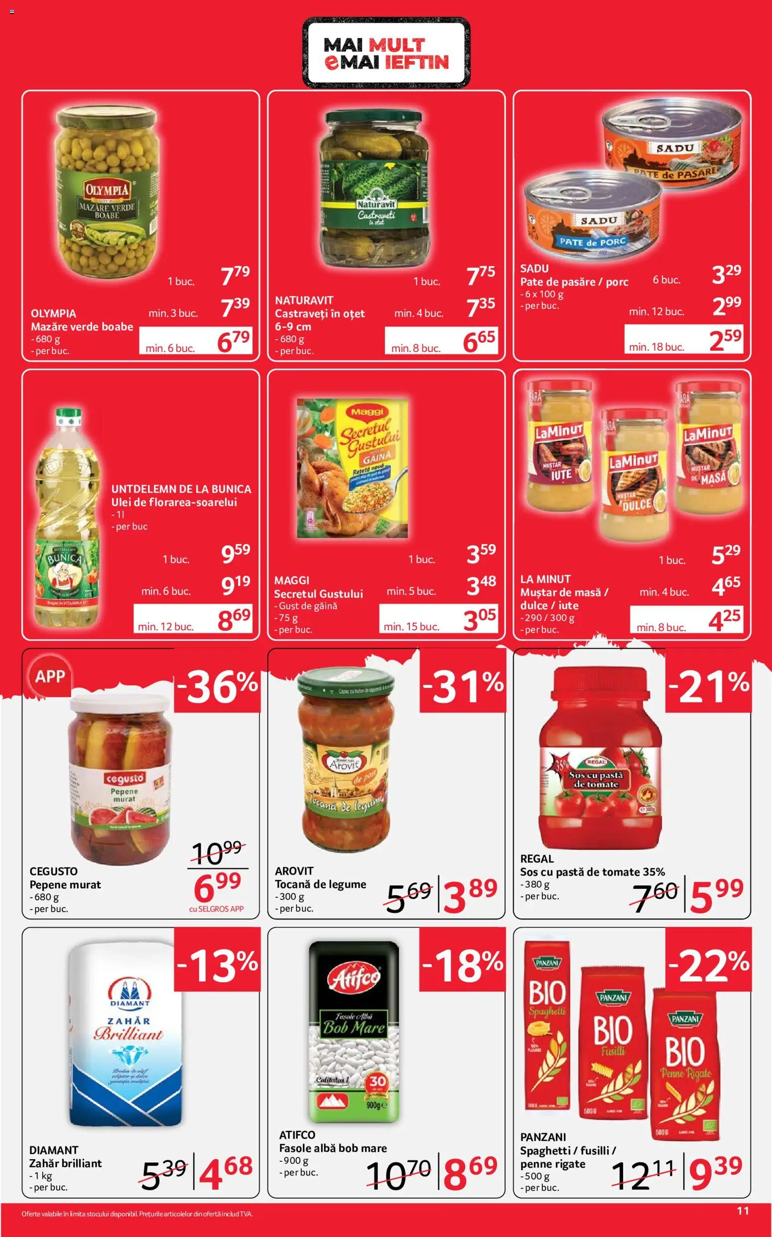 Catalog Selgros 26 Iunie - 8 Iulie 2026 | Pagina 11 | Produse: Pate, Ulei, Fasole albă, Sos