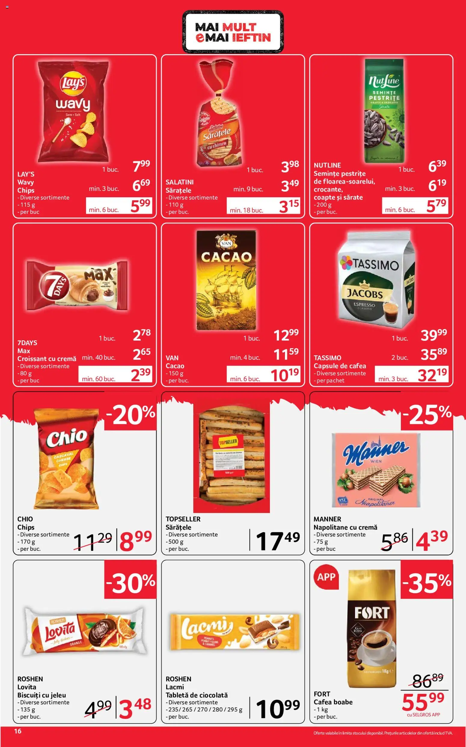 Catalog Selgros 26 Iunie - 8 Iulie 2026 | Pagina 16 | Produse: Semințe, Cremă, Cacao, Biscuiți