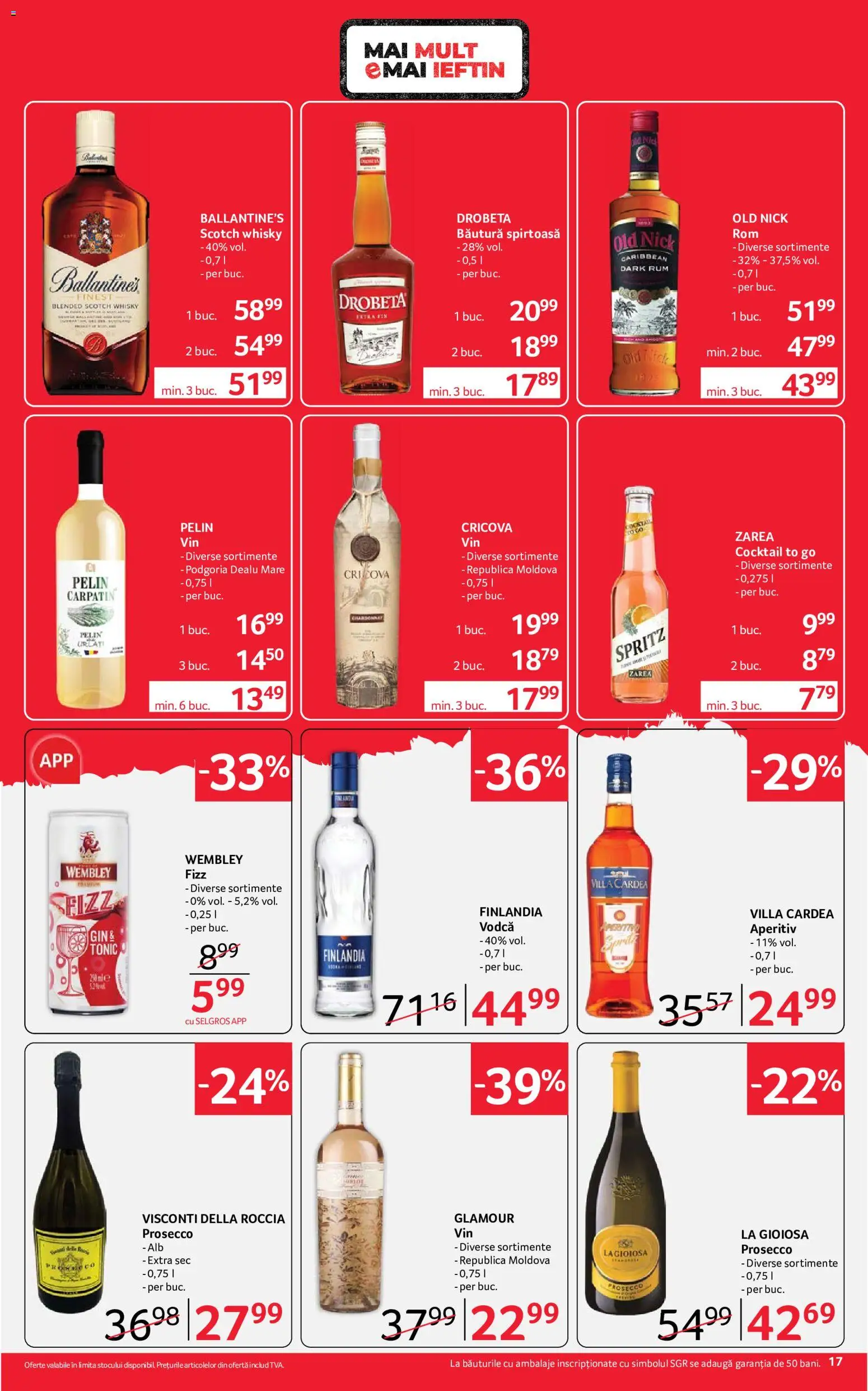 Catalog Selgros 26 Iunie - 8 Iulie 2026 | Pagina 17 | Produse: Su ısıtıcı, Prosecco, Cocktail, Gin