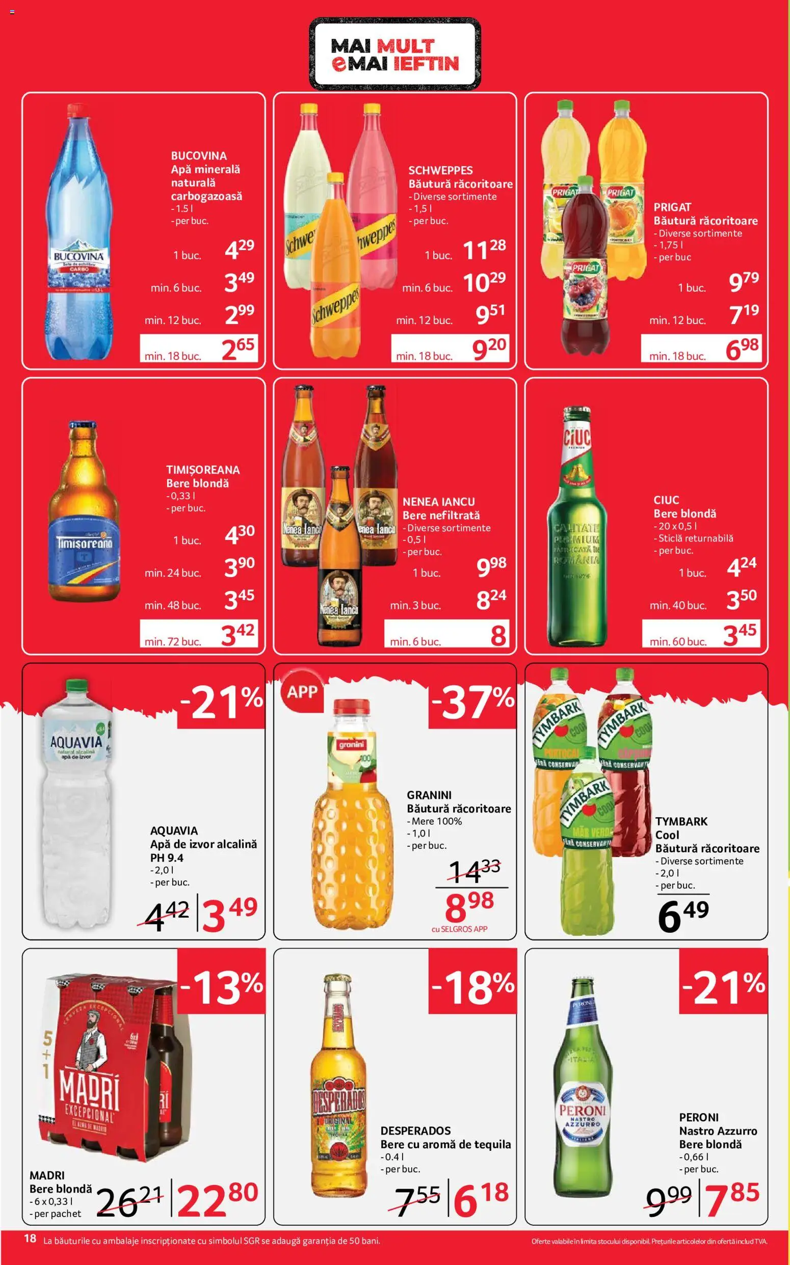 Catalog Selgros 26 Iunie - 8 Iulie 2026 | Pagina 18 | Produse: Eğitim çantaları, Bere, Mere, Apă