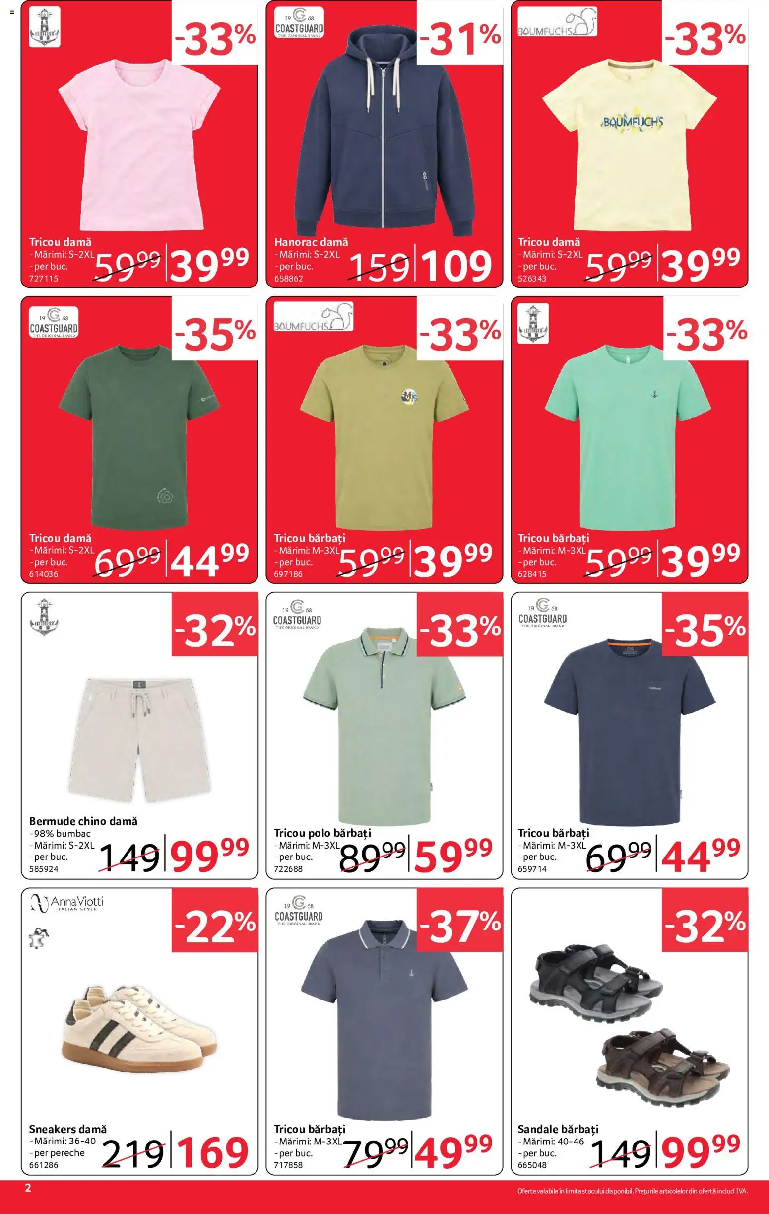 Catalog Selgros 26 Iunie - 8 Iulie 2026 | Pagina 2 | Produse: Delgeç, Tricou, Keşe, Sandale
