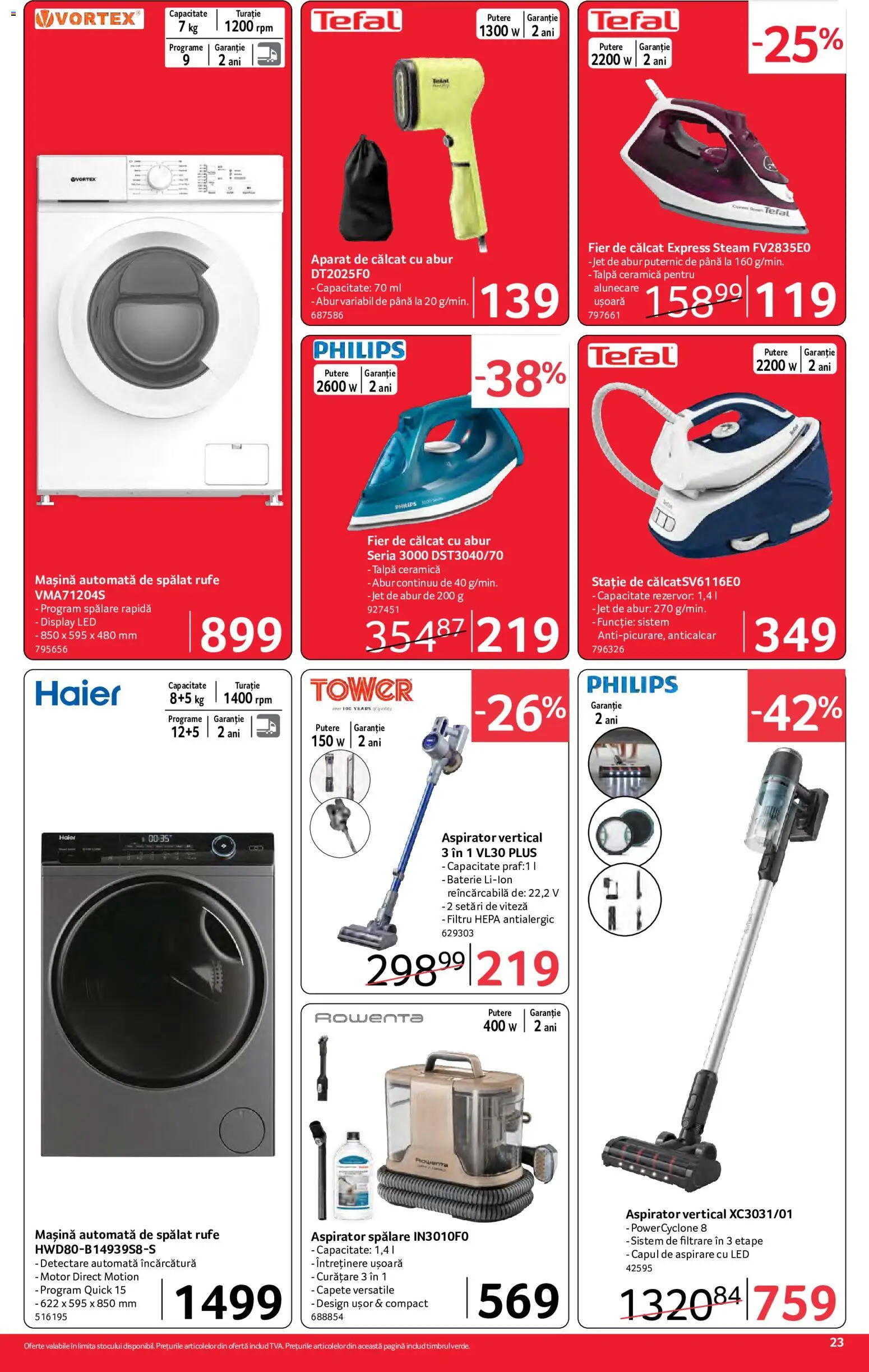 Catalog Selgros 26 Iunie - 8 Iulie 2026 | Pagina 23 | Produse: Enginar, Aparat de călcat, Babak, Baterie