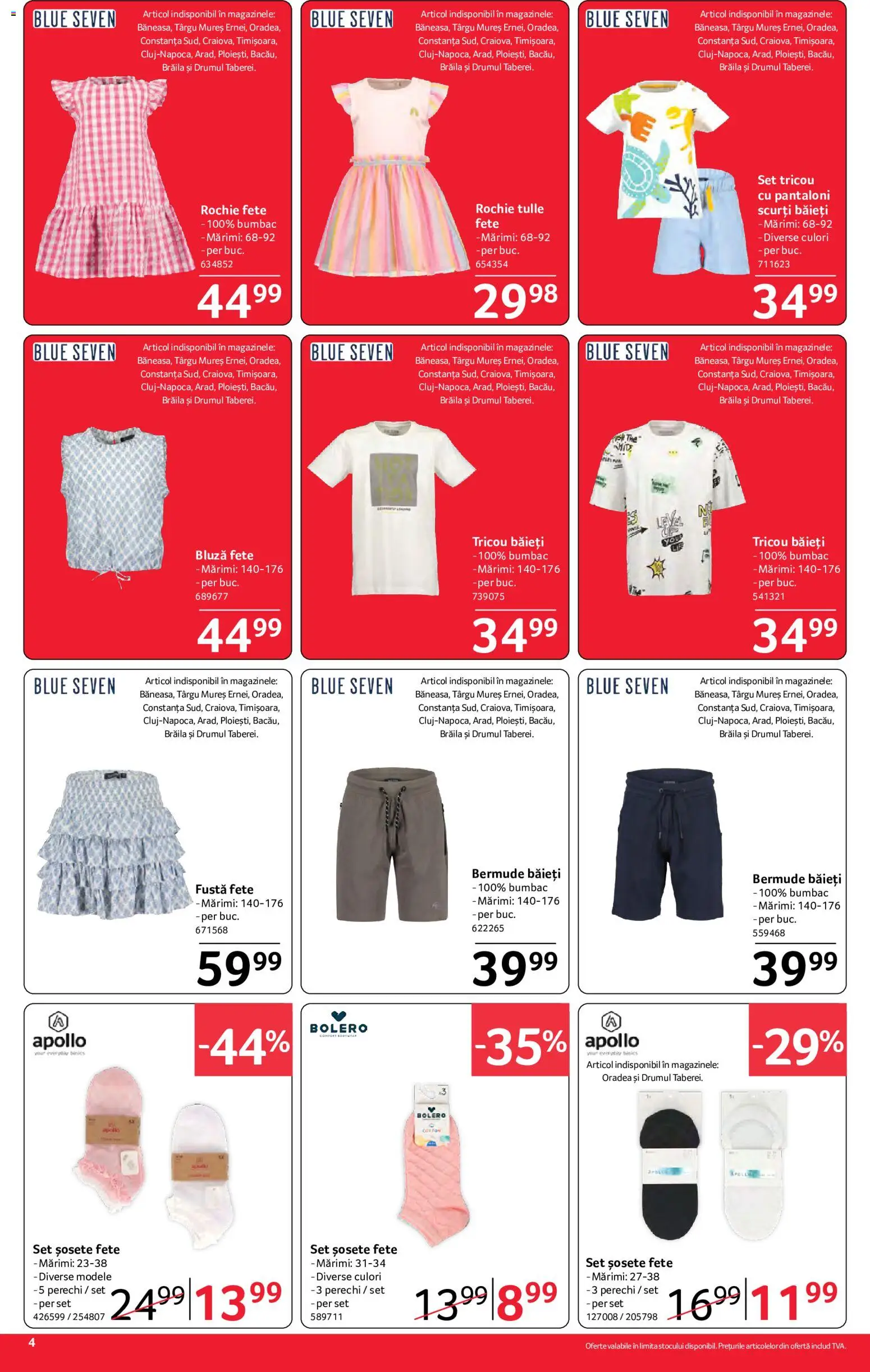 Catalog Selgros 26 Iunie - 8 Iulie 2026 | Pagina 4 | Produse: Rochie, Tricou, Pantaloni scurți, Șosete
