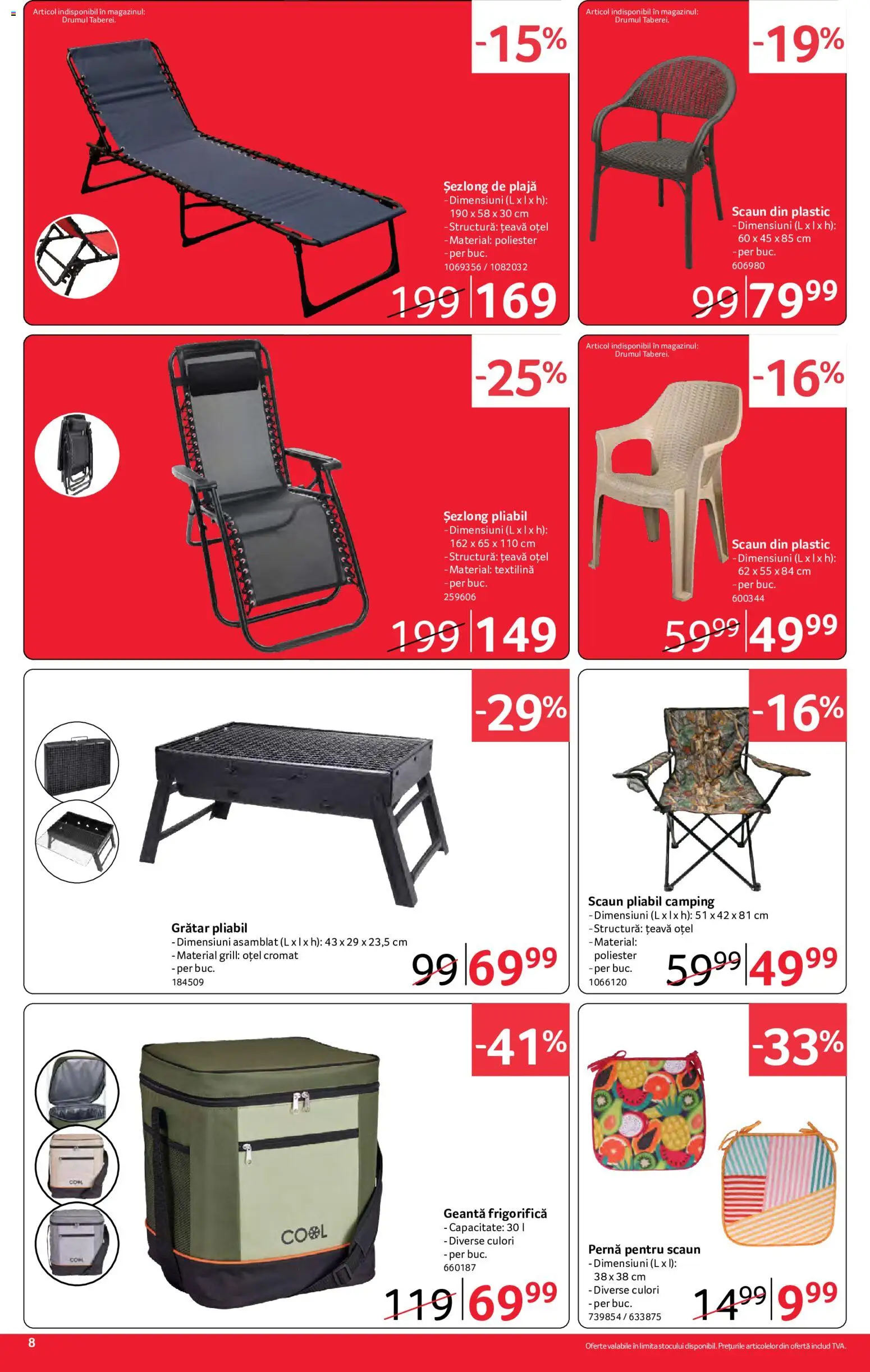 Catalog Selgros 26 Iunie - 8 Iulie 2026 | Pagina 8 | Produse: Geantă, Grill, Pernă, Scaun