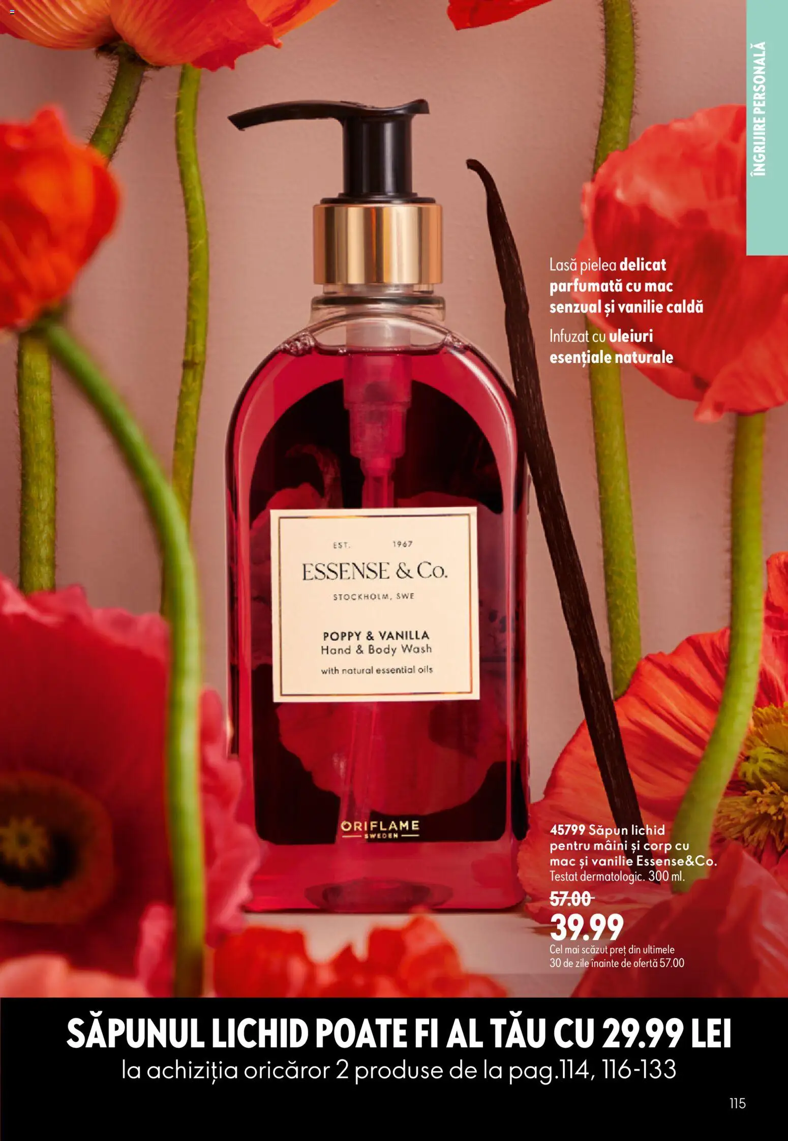 Catalog Oriflame 29 Iulie - 17 August 2026 | Pagina 115 | Produse: Body, Săpun, Săpun lichid
