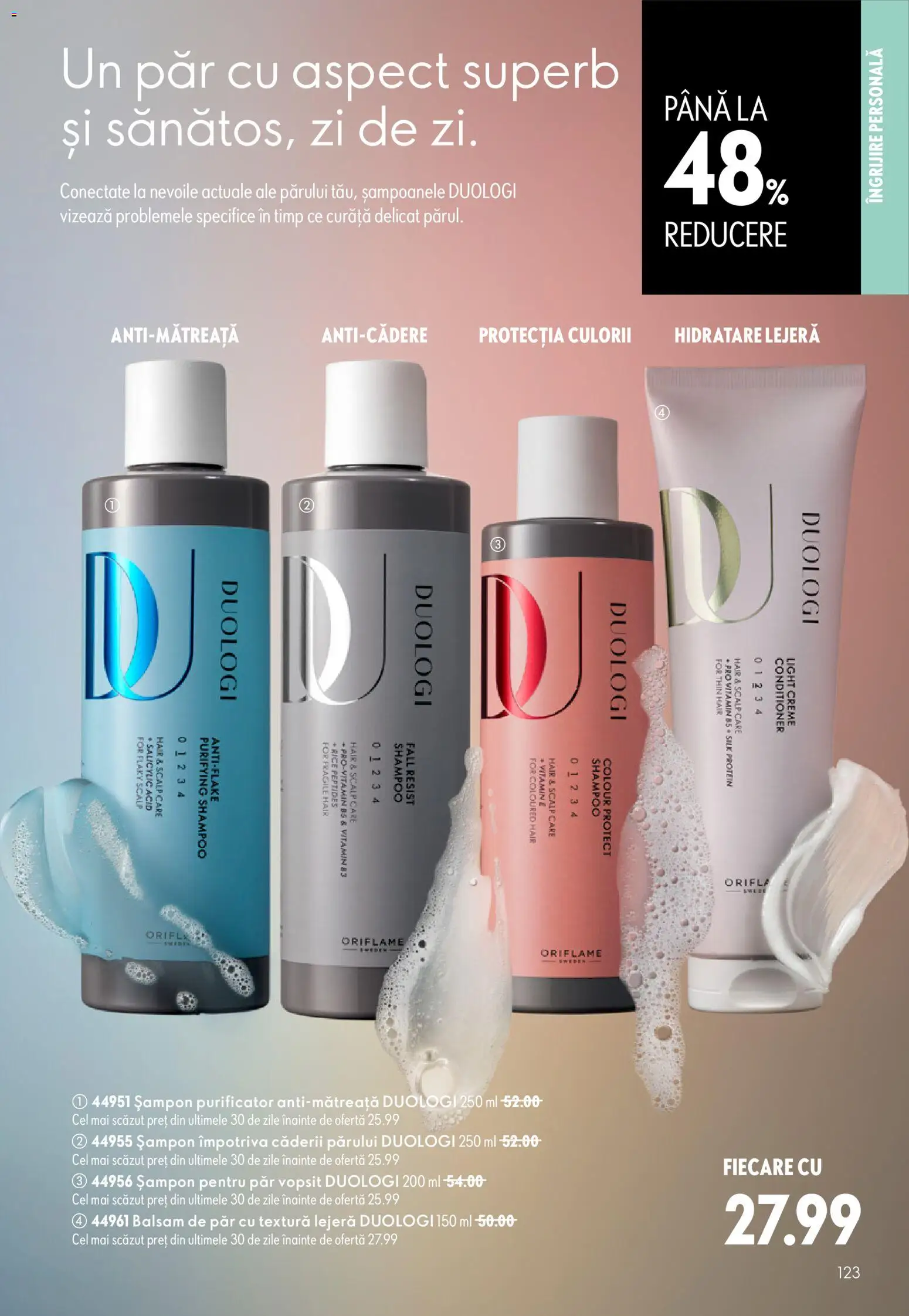 Catalog Oriflame 29 Iulie - 17 August 2026 | Pagina 123 | Produse: Șampon, Balsam, Balsam de păr
