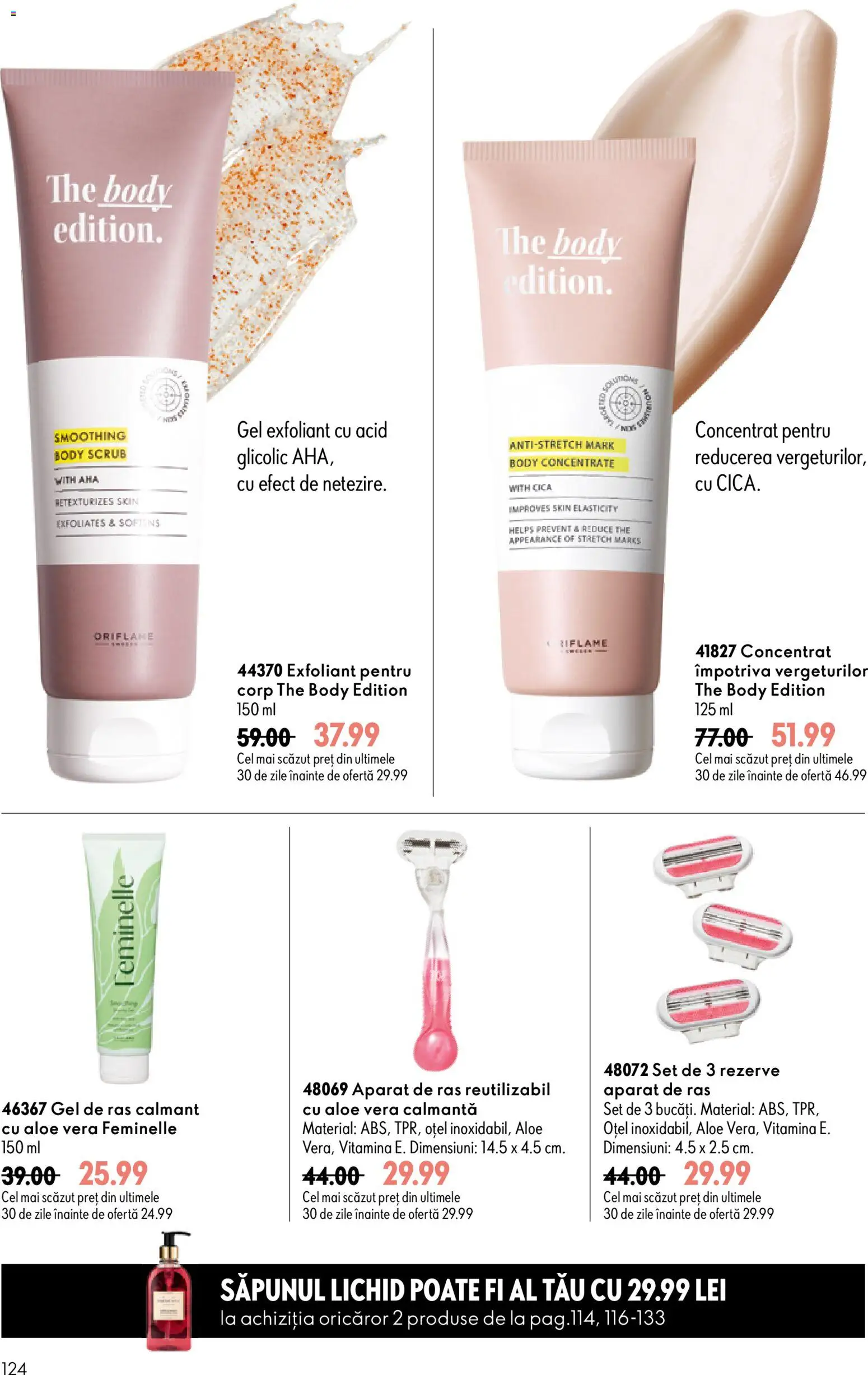 Catalog Oriflame 29 Iulie - 17 August 2026 | Pagina 124 | Produse: Scrub, Aparat De Ras, Aloe vera, Body