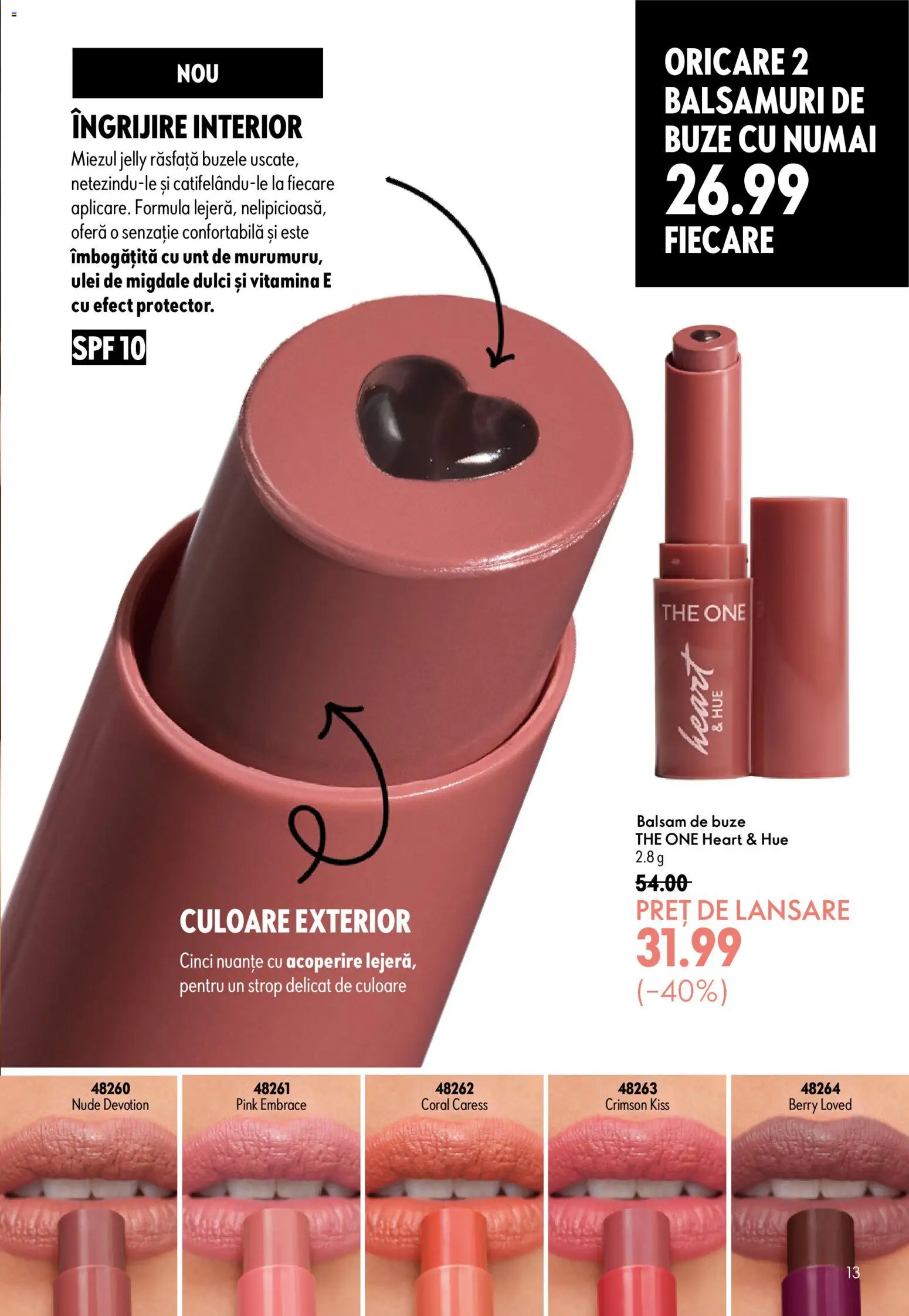 Catalog Oriflame 29 Iulie - 17 August 2026 | Pagina 13 | Produse: Migdale, Balsam, Unt, Ulei