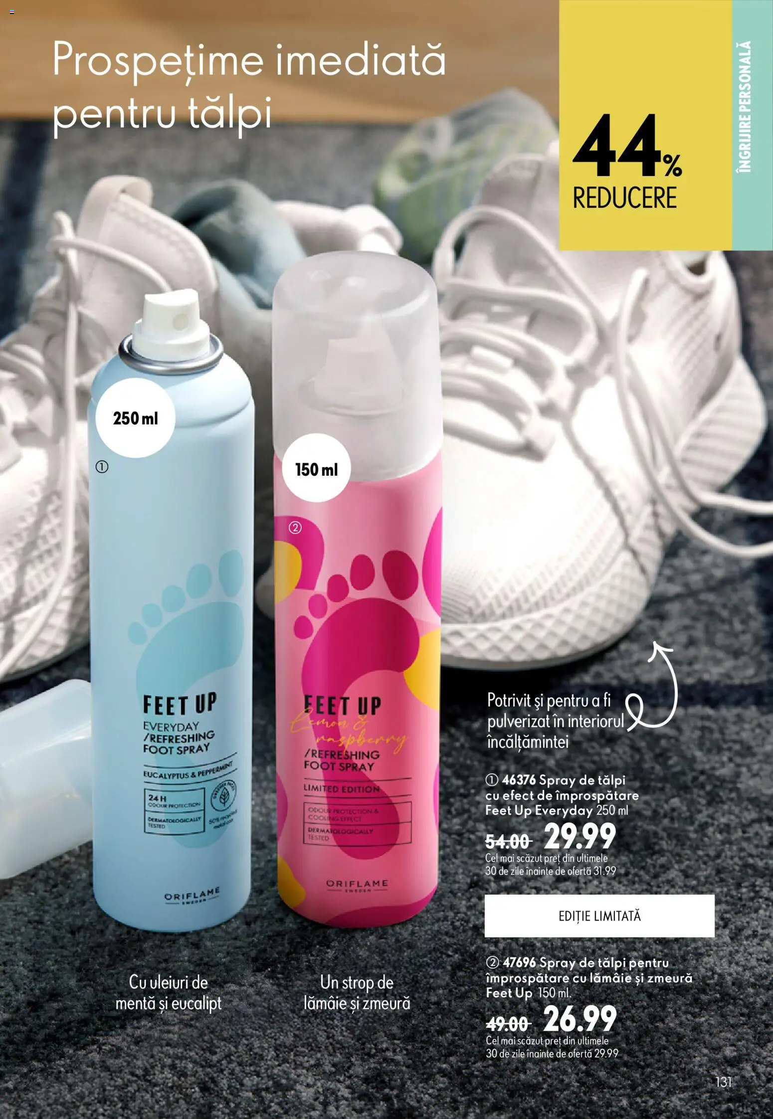 Catalog Oriflame 29 Iulie - 17 August 2026 | Pagina 131 | Produse: Zmeură, Lămâie