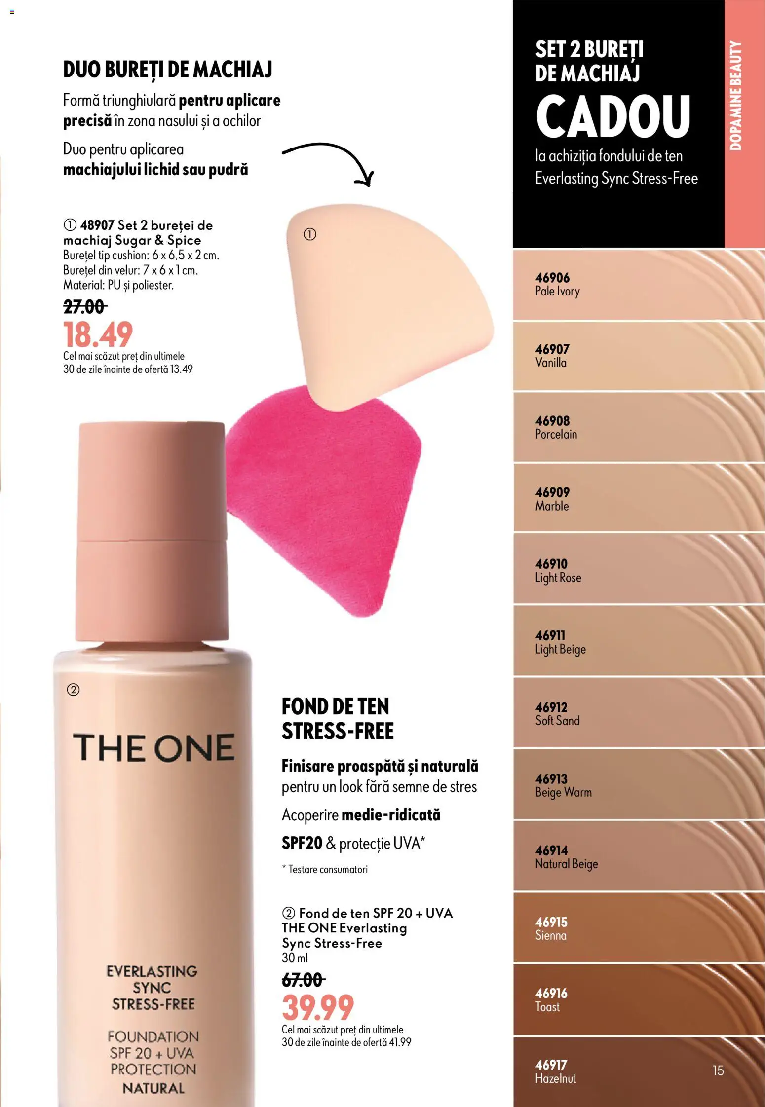 Catalog Oriflame 29 Iulie - 17 August 2026 | Pagina 15 | Produse: Fond de ten, Machiaj, Pudră