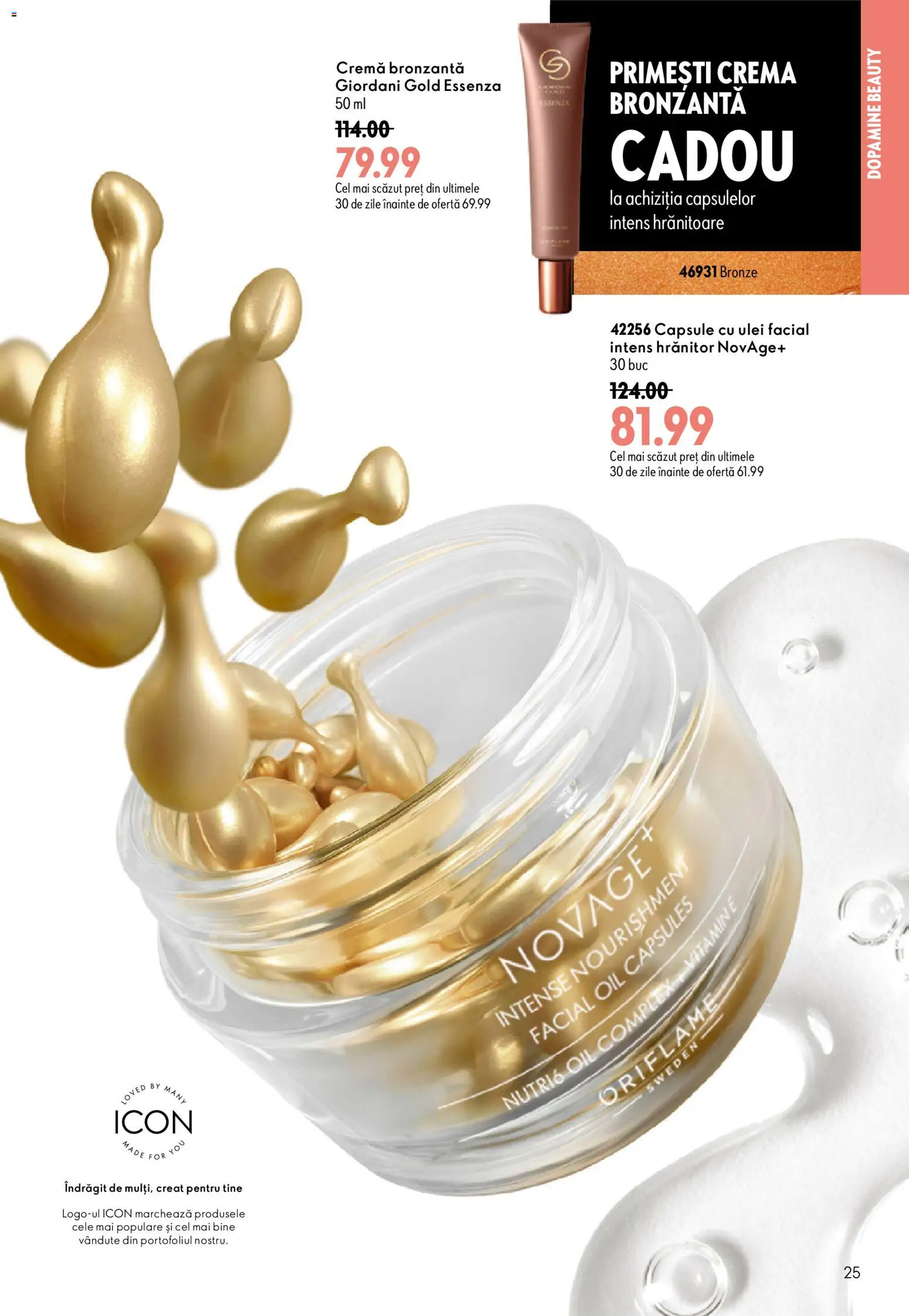 Catalog Oriflame 29 Iulie - 17 August 2026 | Pagina 25 | Produse: Capsule cu ulei, Cremă, Ulei