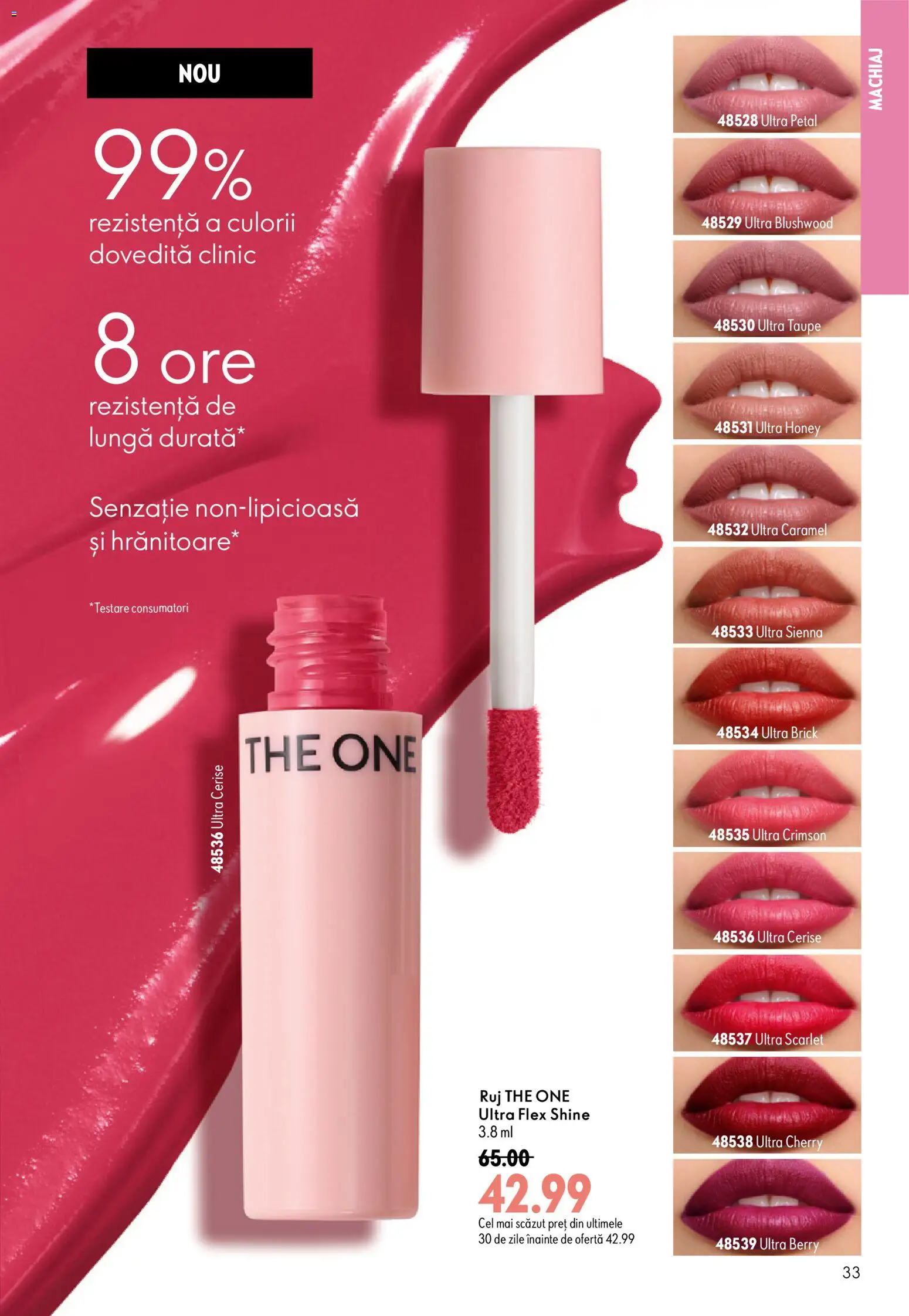 Catalog Oriflame 29 Iulie - 17 August 2026 | Pagina 33 | Produse: Machiaj, Ruj
