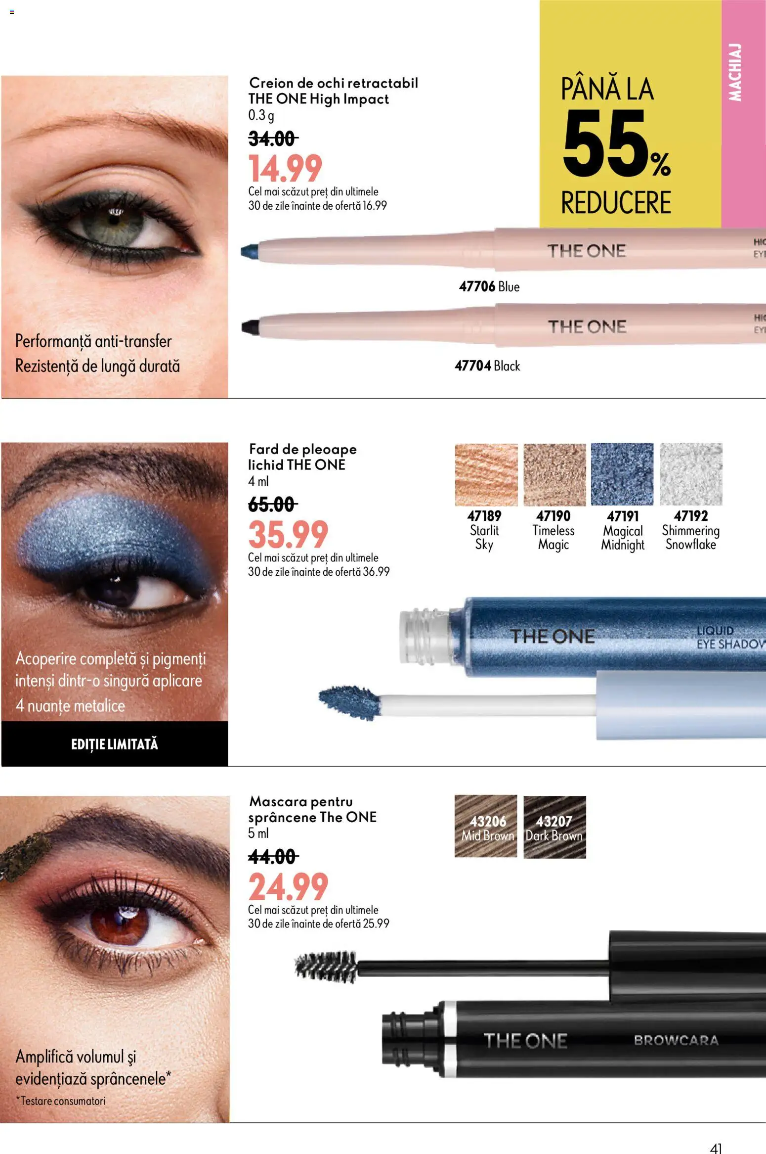 Catalog Oriflame 29 Iulie - 17 August 2026 | Pagina 41 | Produse: Machiaj, Fard de pleoape, Creion de ochi, Peluş Köpek Yatağı