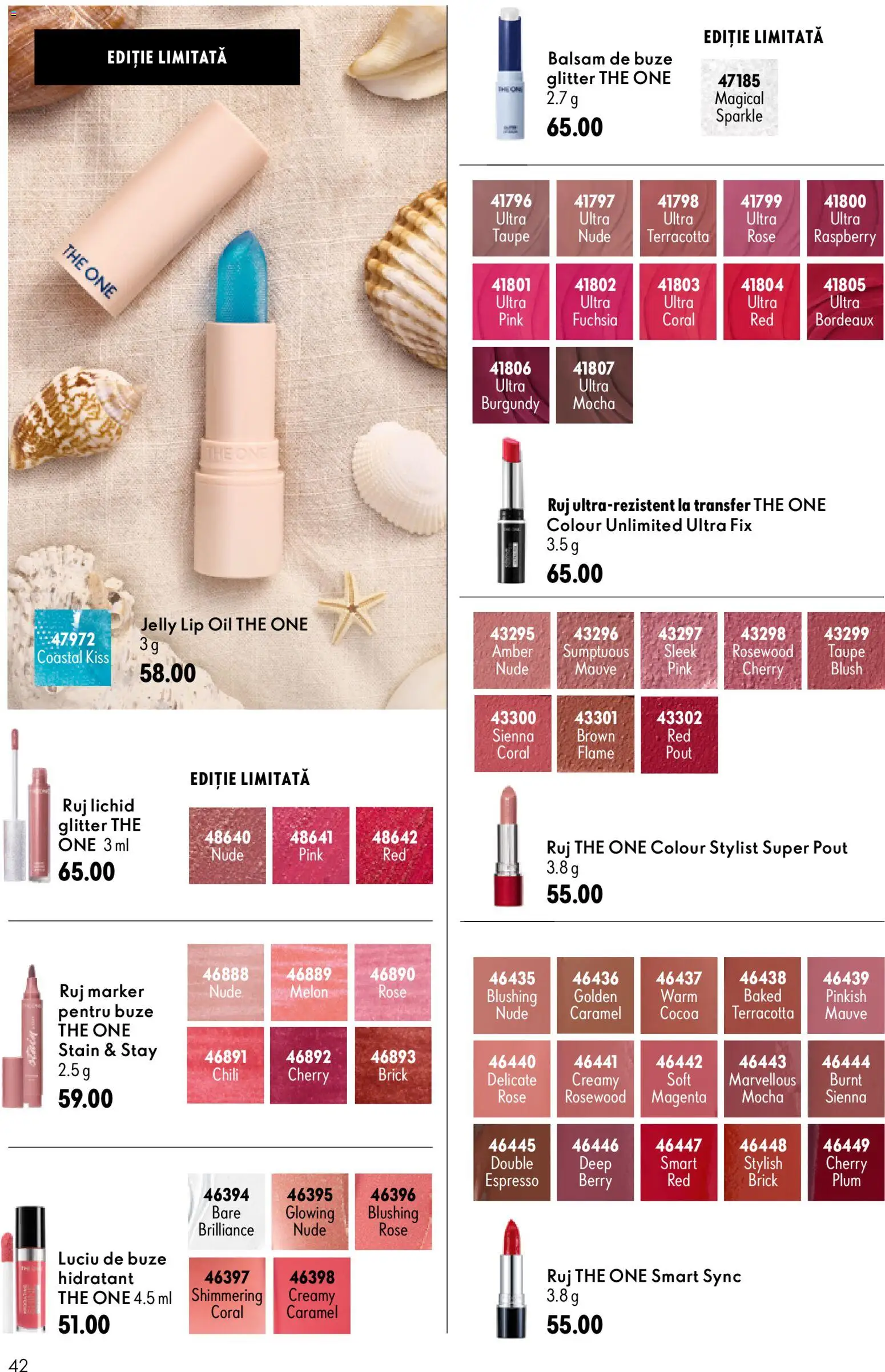 Catalog Oriflame 29 Iulie - 17 August 2026 | Pagina 42 | Produse: Blush, Ruj, Luciu de buze, Balsam